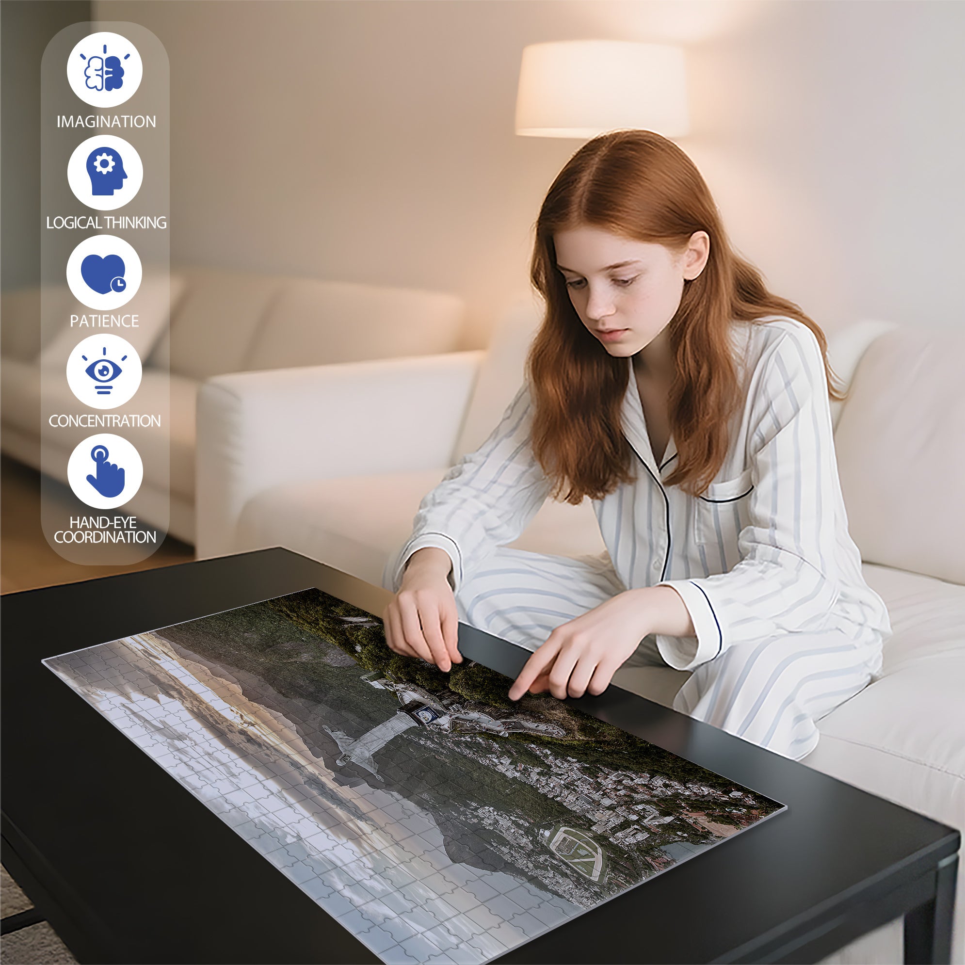 Statue of Jesus Christ the Savior 500pcs/1000pcs Jigsaw Puzzle, Scratch-Resistant, Interactive Family Game & Brain-Boosting DIY Decor, Perfect for Halloween, Christmas & New Year Gifts, Family Puzzle Game