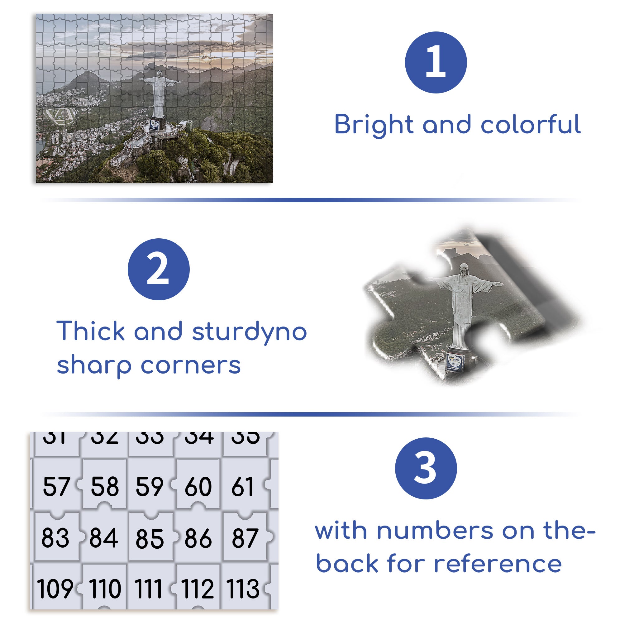 Statue of Jesus Christ the Savior 500pcs/1000pcs Jigsaw Puzzle, Scratch-Resistant, Interactive Family Game & Brain-Boosting DIY Decor, Perfect for Halloween, Christmas & New Year Gifts, Family Puzzle Game