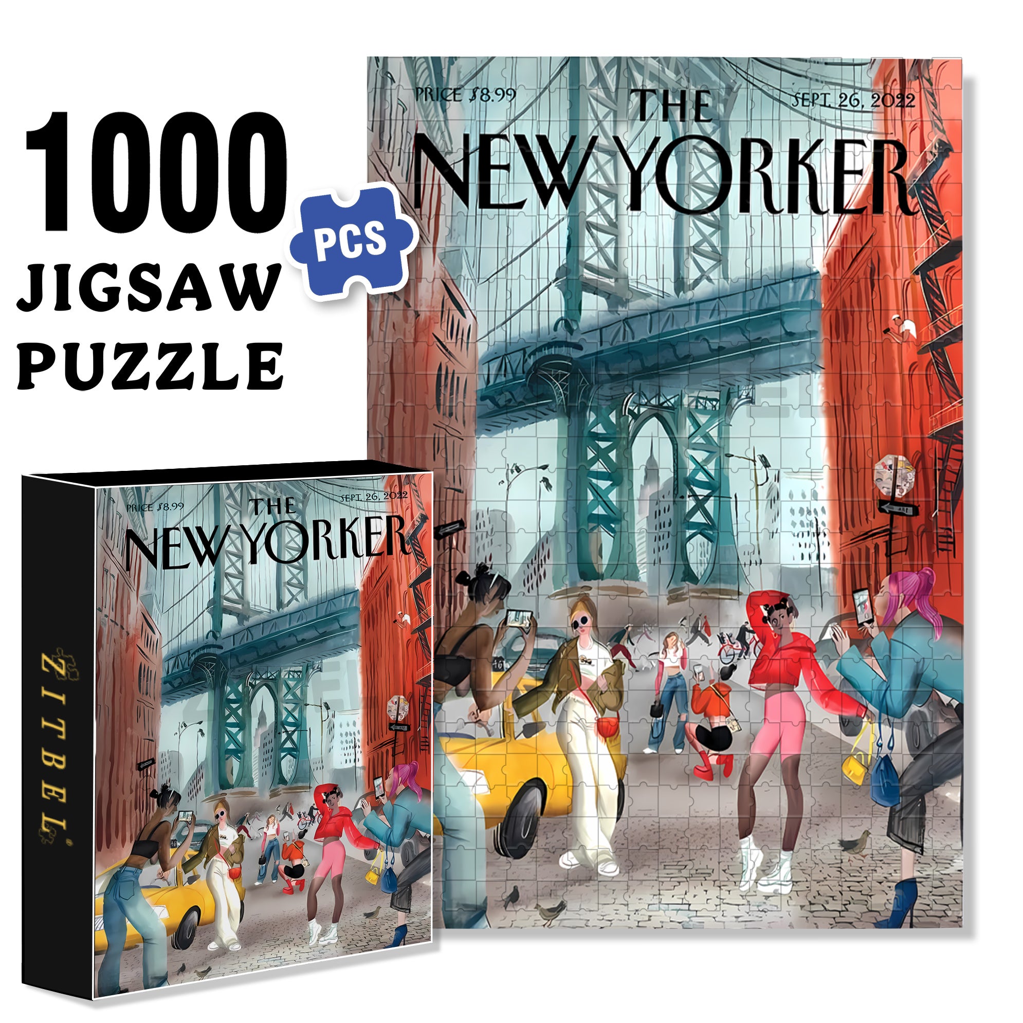 Strike A Pose 500pcs/1000pcs Jigsaw Puzzle, Scratch-Resistant, Interactive Family Game & Brain-Boosting DIY Decor, Perfect for Halloween, Christmas & New Year Gifts, Family Puzzle Game