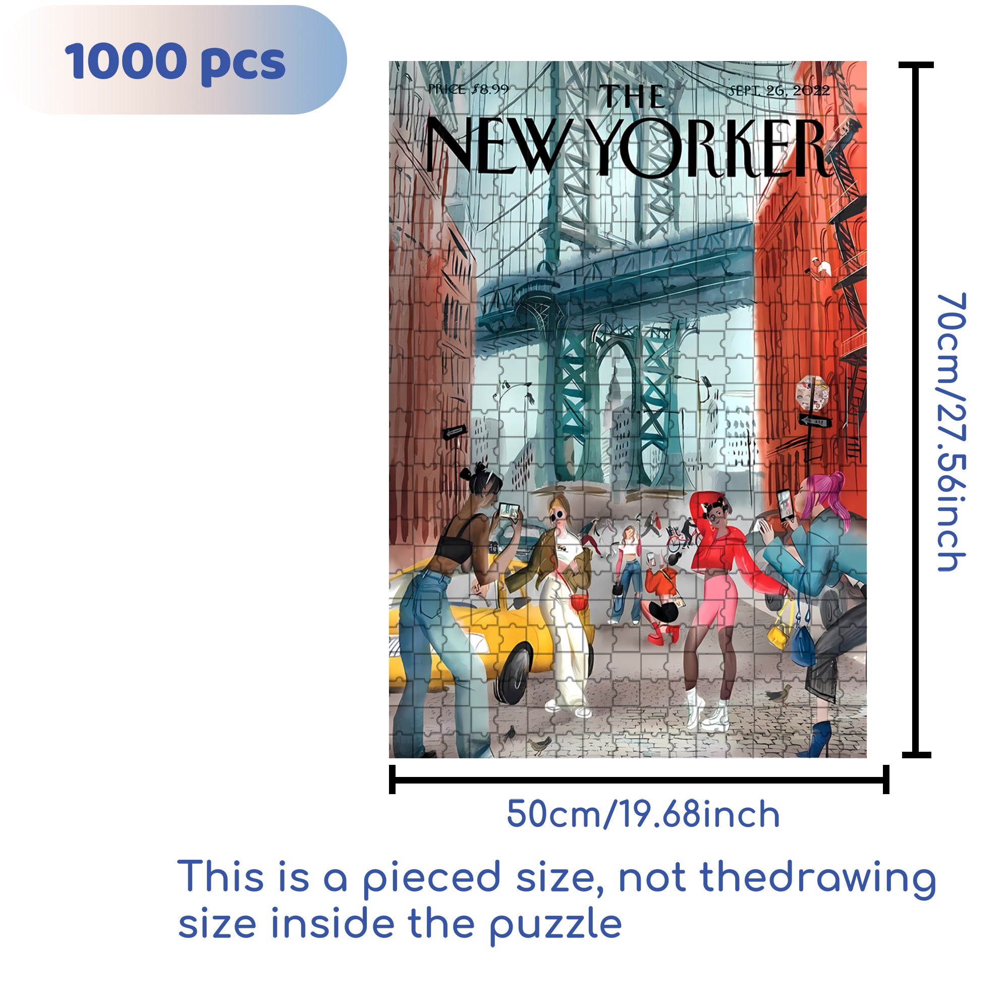 Strike A Pose 500pcs/1000pcs Jigsaw Puzzle, Scratch-Resistant, Interactive Family Game & Brain-Boosting DIY Decor, Perfect for Halloween, Christmas & New Year Gifts, Family Puzzle Game