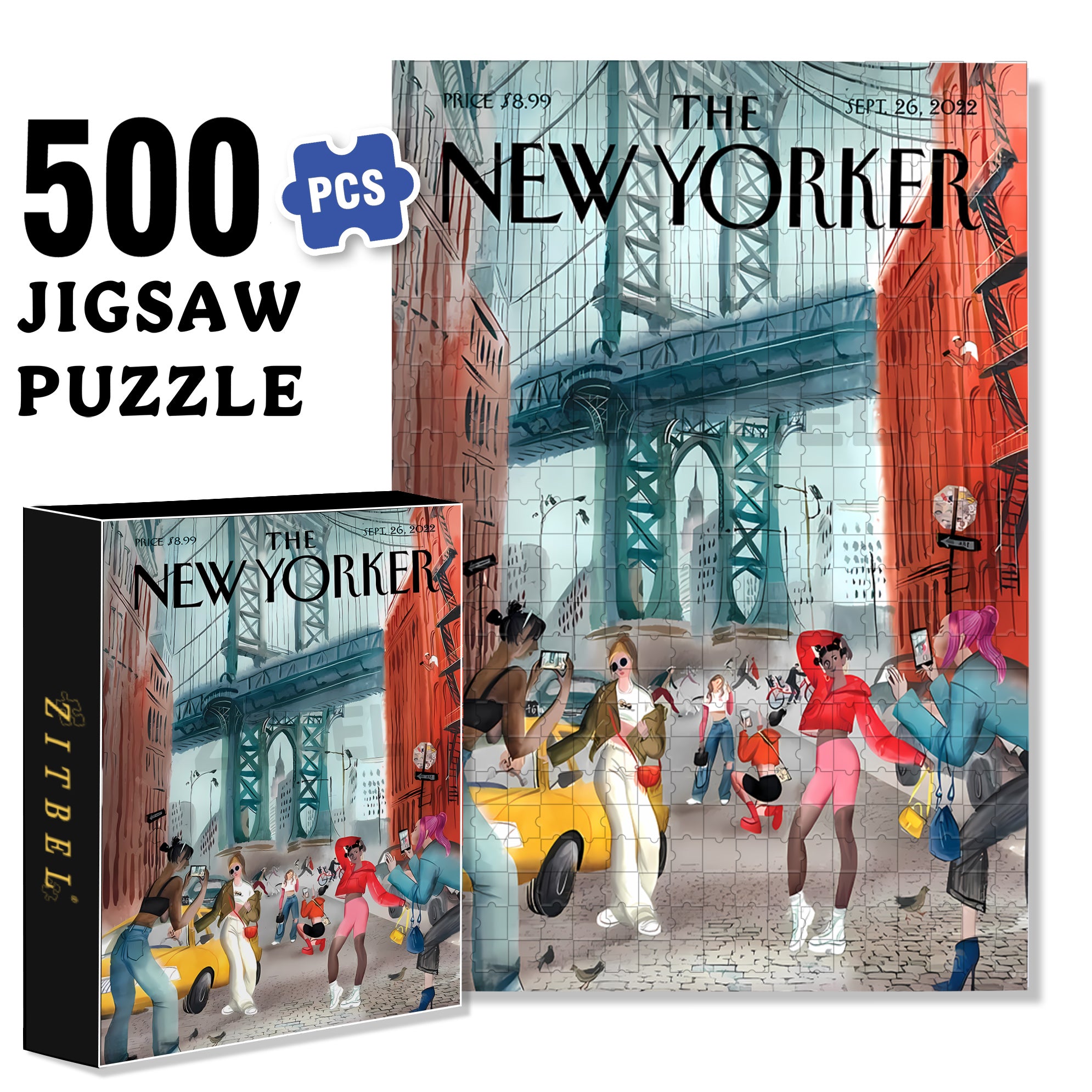 Strike A Pose 500pcs/1000pcs Jigsaw Puzzle, Scratch-Resistant, Interactive Family Game & Brain-Boosting DIY Decor, Perfect for Halloween, Christmas & New Year Gifts, Family Puzzle Game
