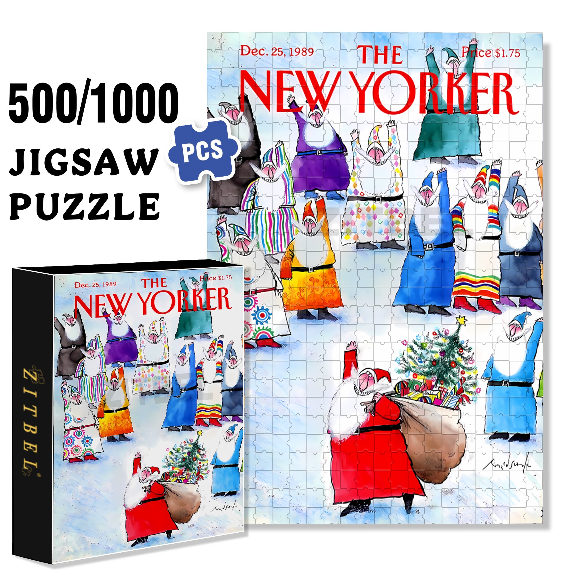 Substitute 500pcs/1000pcs Jigsaw Puzzle, Scratch-Resistant, Interactive Family Game & Brain-Boosting DIY Decor, Perfect for Halloween, Christmas & New Year Gifts, Family Puzzle Game
