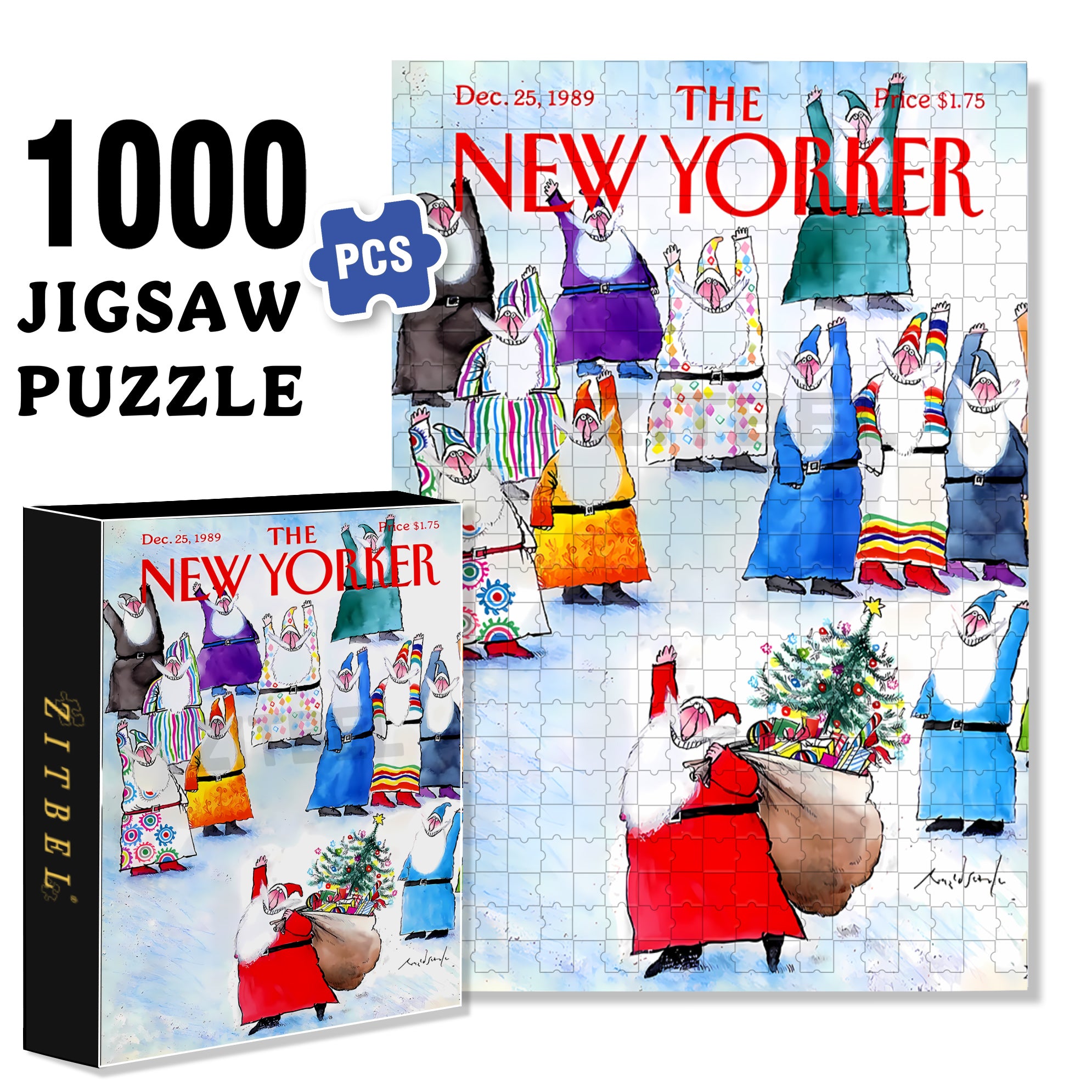 Substitute 500pcs/1000pcs Jigsaw Puzzle, Scratch-Resistant, Interactive Family Game & Brain-Boosting DIY Decor, Perfect for Halloween, Christmas & New Year Gifts, Family Puzzle Game