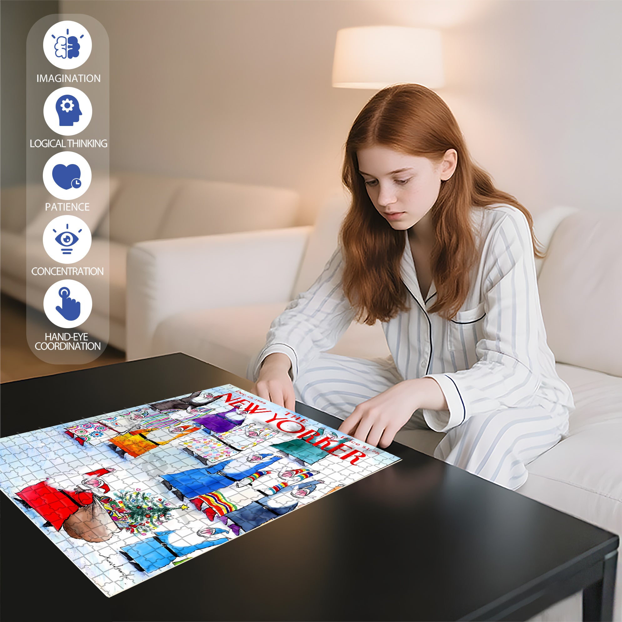 Substitute 500pcs/1000pcs Jigsaw Puzzle, Scratch-Resistant, Interactive Family Game & Brain-Boosting DIY Decor, Perfect for Halloween, Christmas & New Year Gifts, Family Puzzle Game
