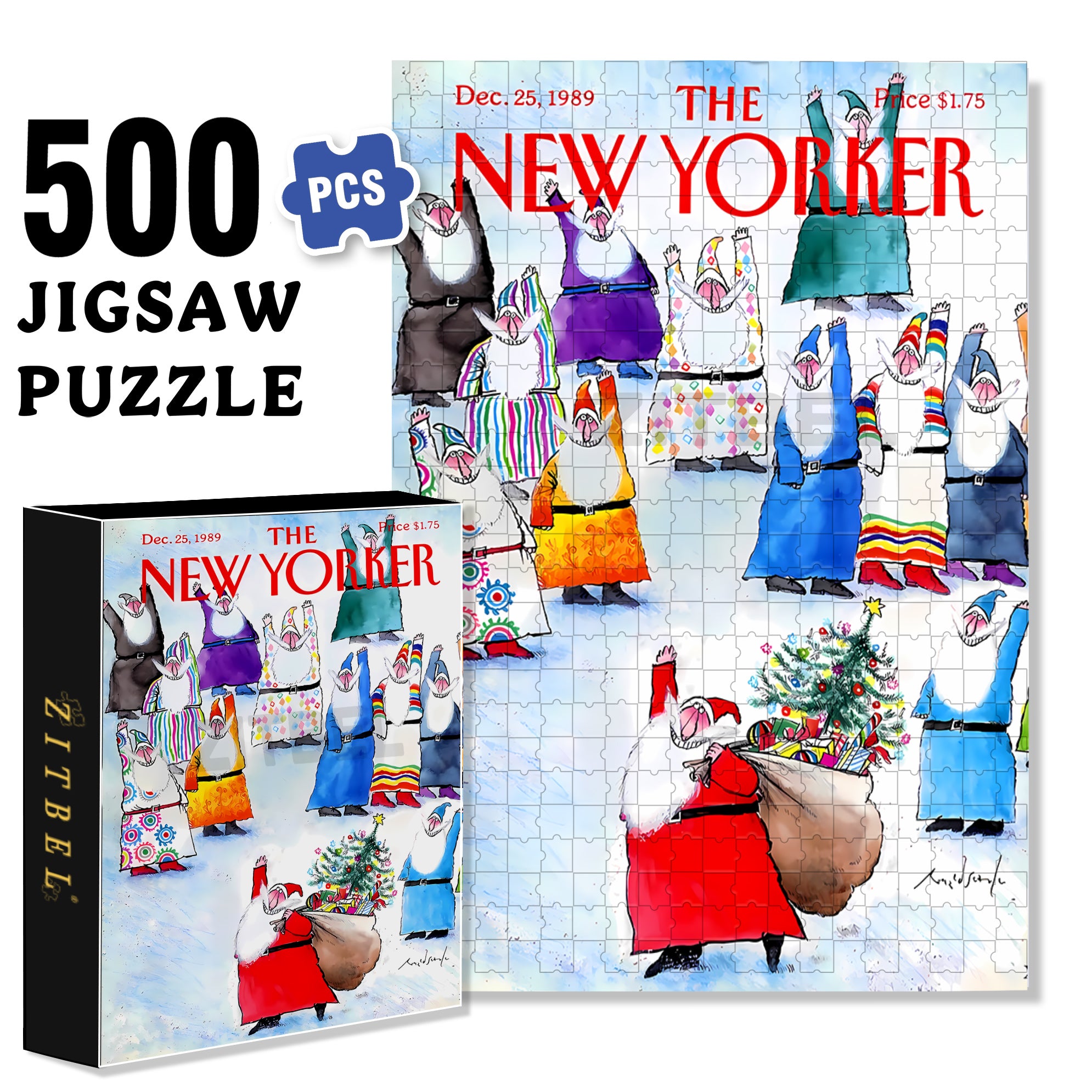 Substitute 500pcs/1000pcs Jigsaw Puzzle, Scratch-Resistant, Interactive Family Game & Brain-Boosting DIY Decor, Perfect for Halloween, Christmas & New Year Gifts, Family Puzzle Game