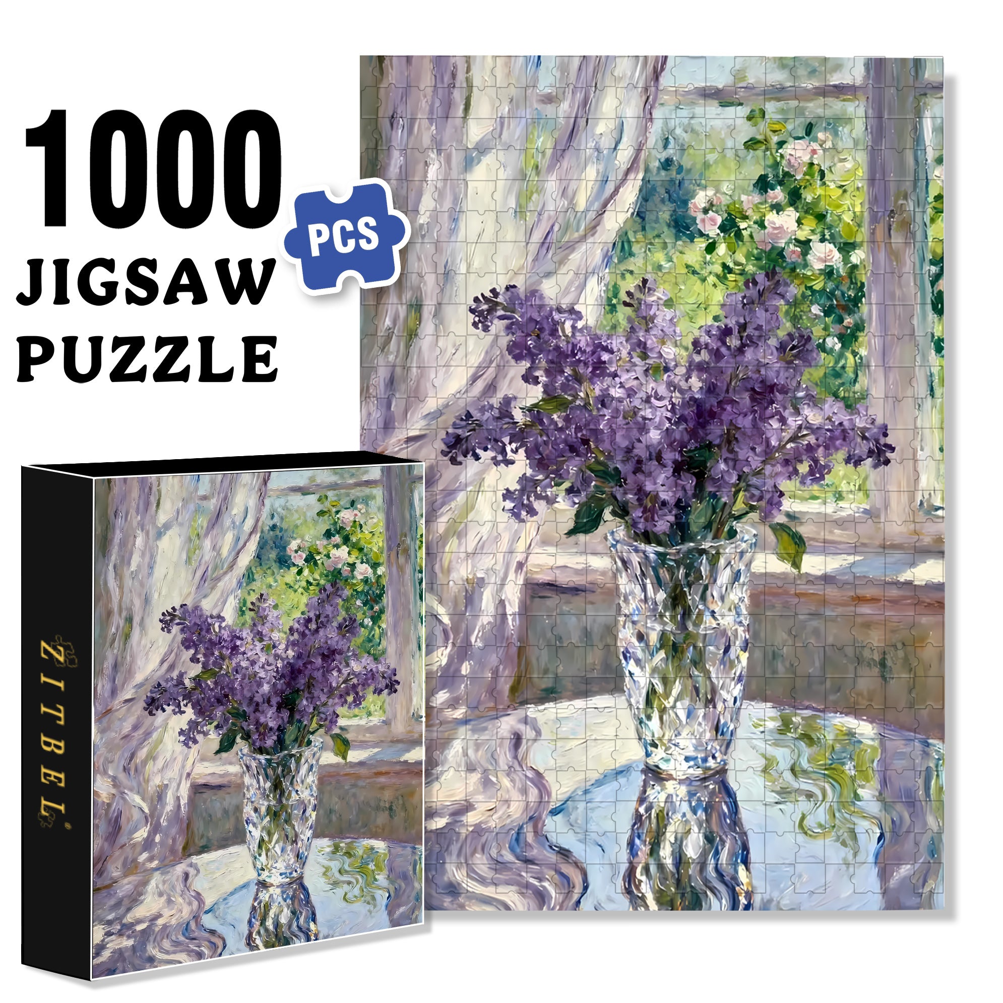 Summer Sketching 2 500pcs/1000pcs Jigsaw Puzzle, Scratch-Resistant, Interactive Family Game & Brain-Boosting DIY Decor, Perfect for Halloween, Christmas & New Year Gifts, Family Puzzle Game