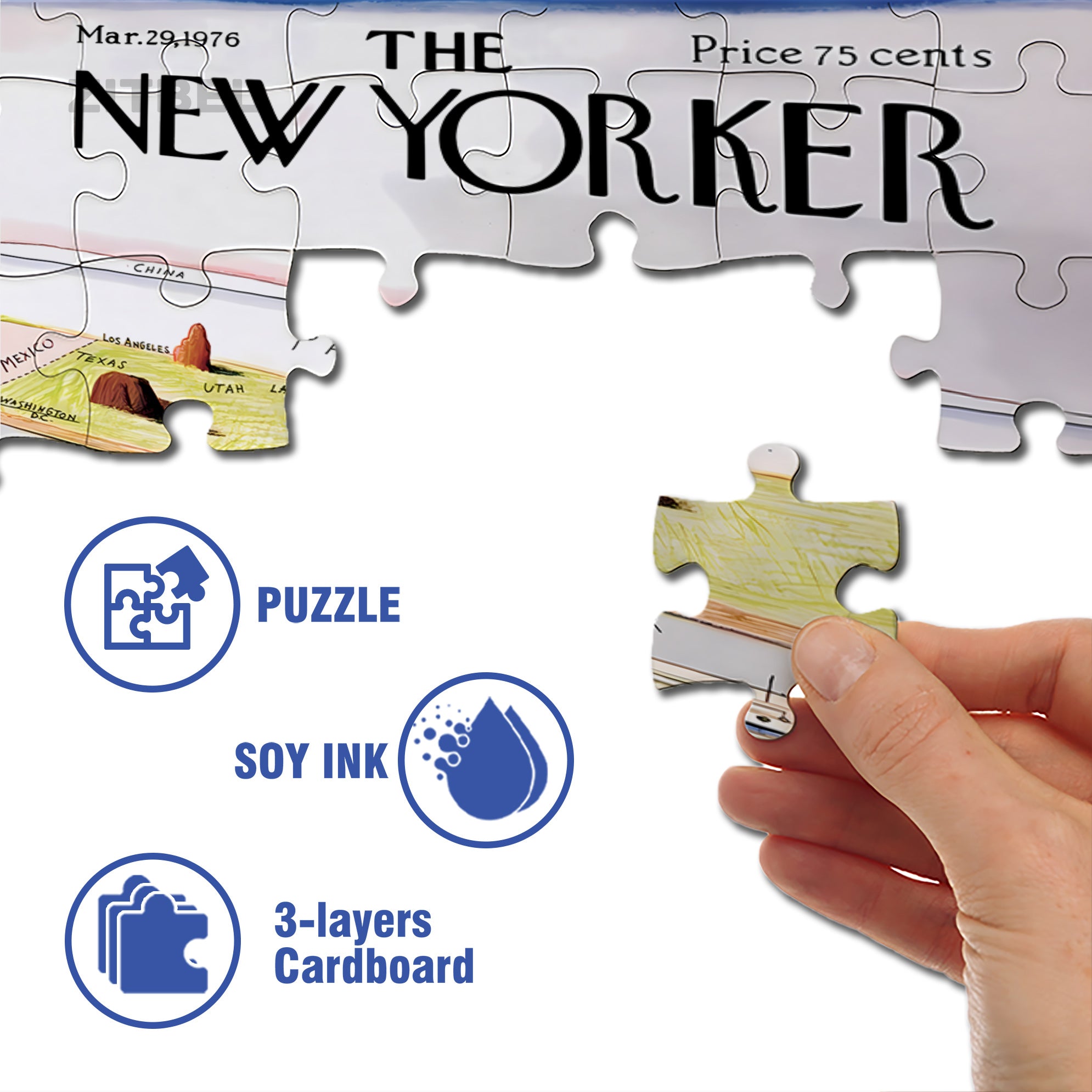 View of the World 500pcs/1000pcs Jigsaw Puzzle, Scratch-Resistant, Interactive Family Game & Brain-Boosting DIY Decor, Perfect for Halloween, Christmas & New Year Gifts, Family Puzzle Game