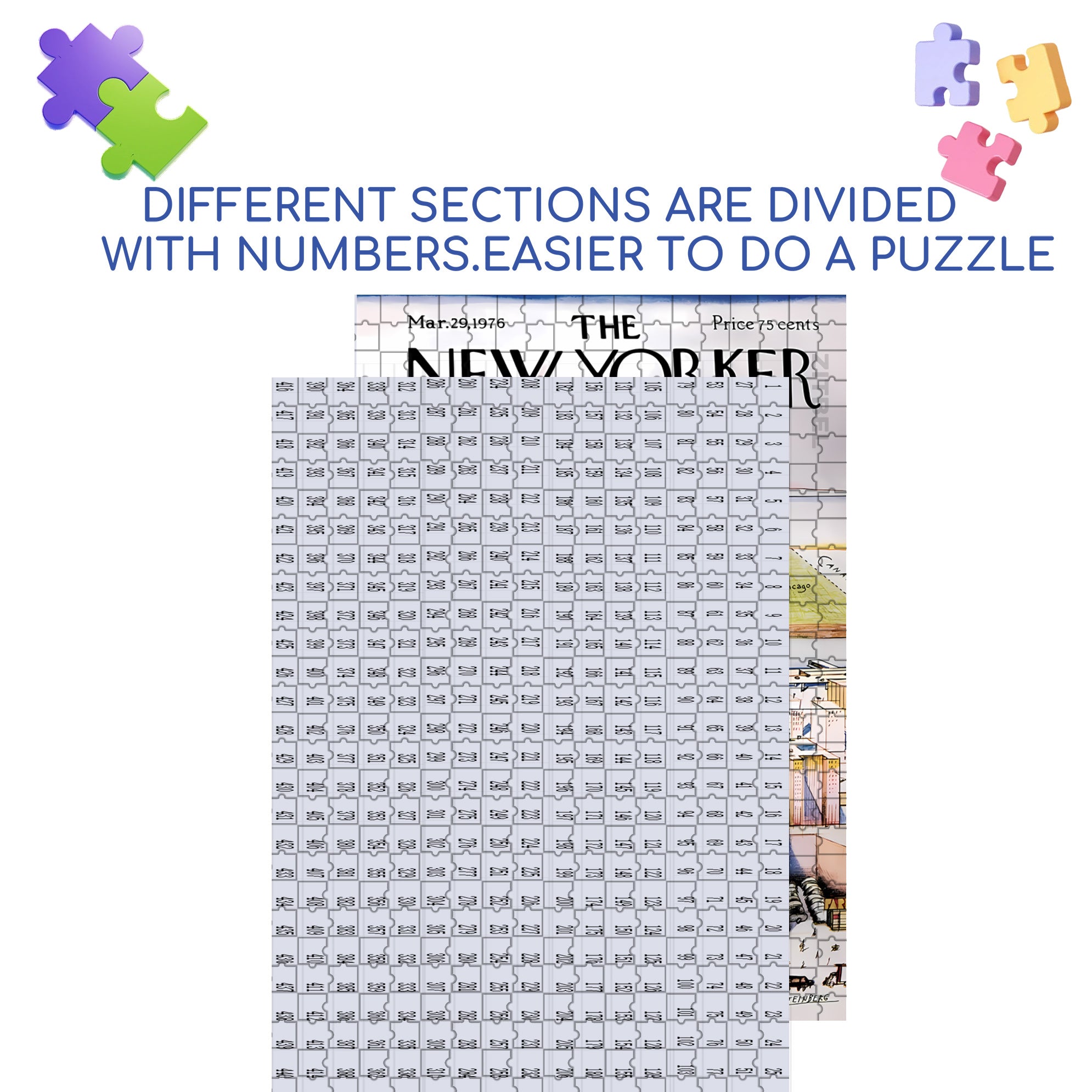 View of the World 500pcs/1000pcs Jigsaw Puzzle, Scratch-Resistant, Interactive Family Game & Brain-Boosting DIY Decor, Perfect for Halloween, Christmas & New Year Gifts, Family Puzzle Game