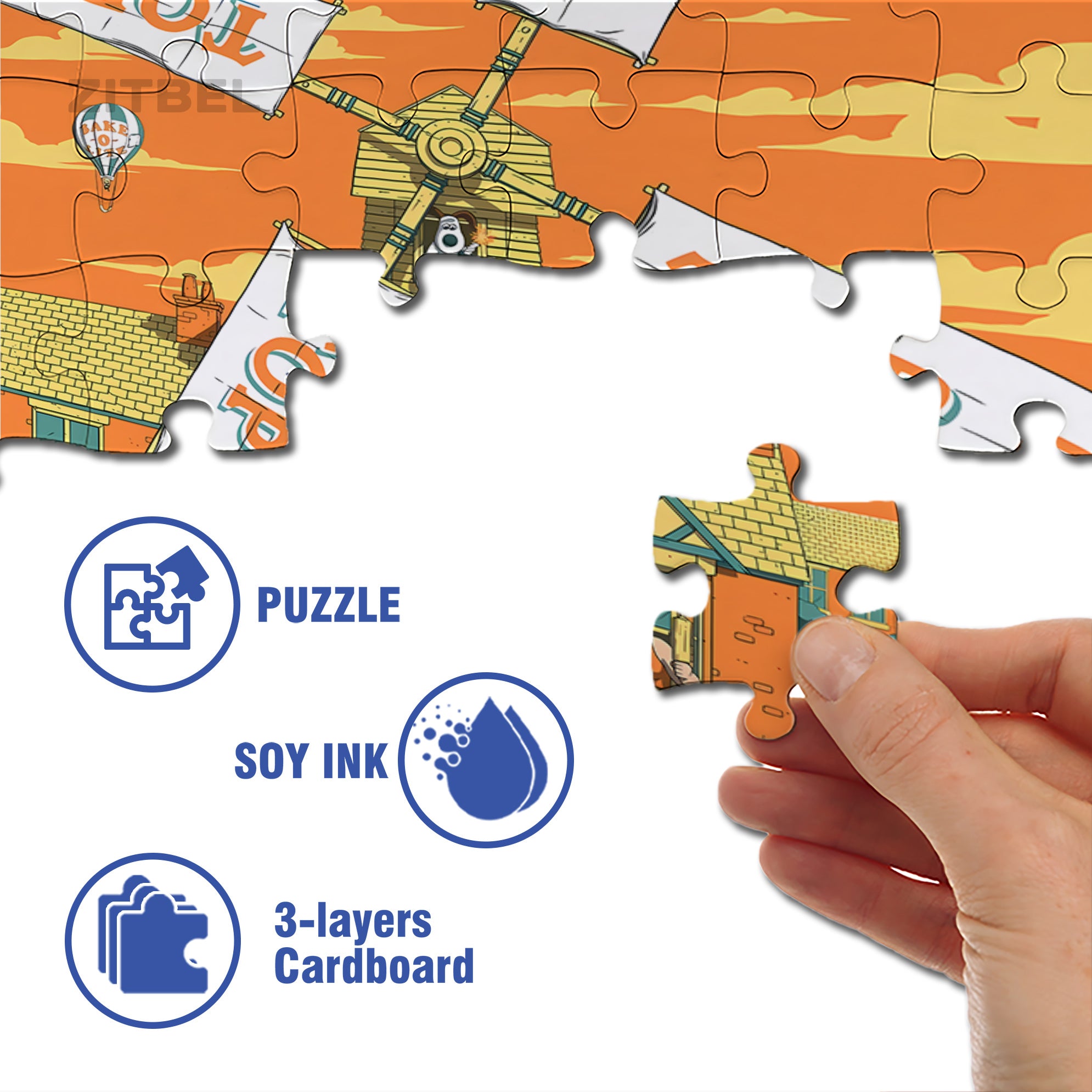 A Matter of Loaf and Death  500pcs/1000pcs Jigsaw Puzzle, Scratch-Resistant, Interactive Family Game & Brain-Boosting DIY Decor, Perfect for Halloween, Christmas & New Year Gifts, Family Puzzle Game