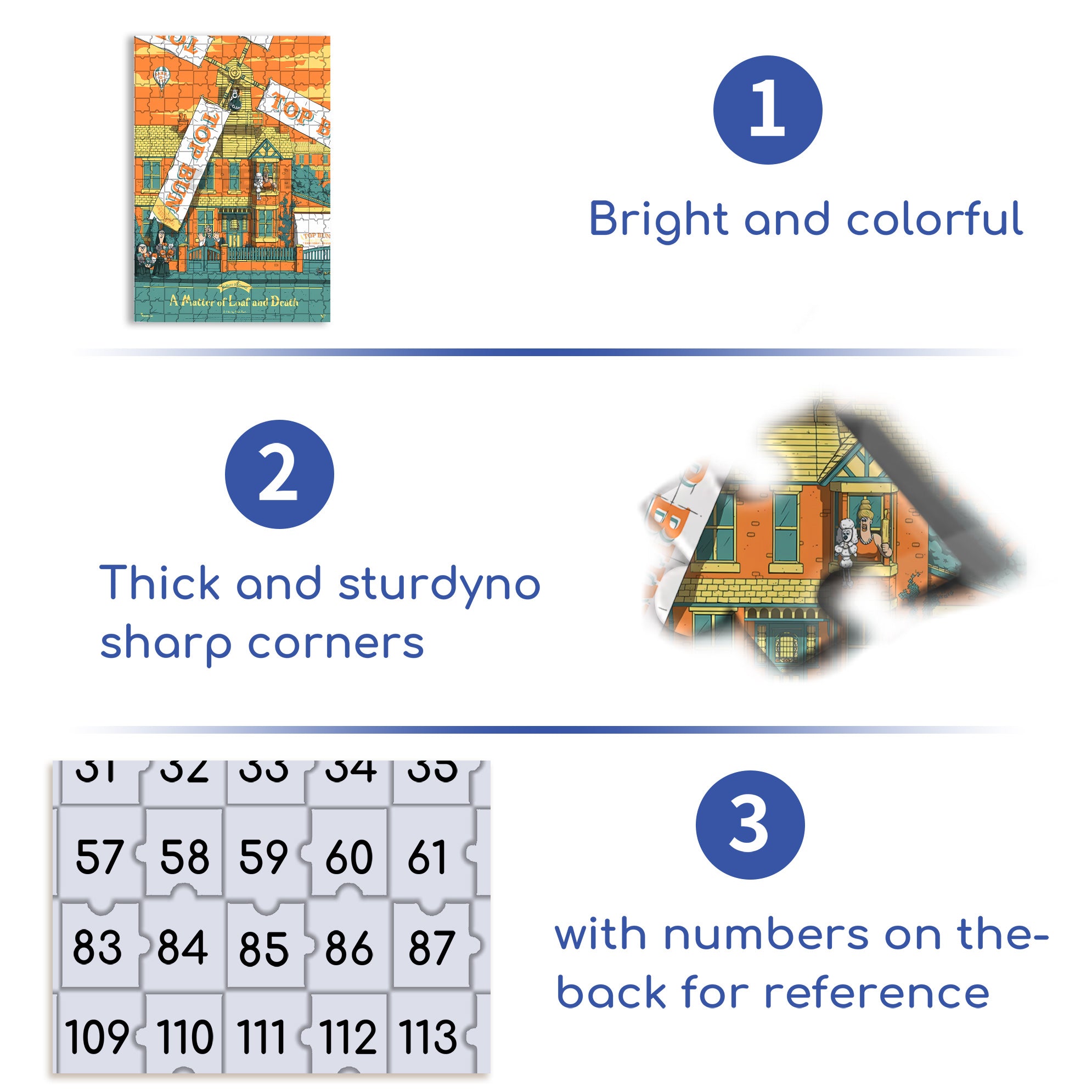 A Matter of Loaf and Death  500pcs/1000pcs Jigsaw Puzzle, Scratch-Resistant, Interactive Family Game & Brain-Boosting DIY Decor, Perfect for Halloween, Christmas & New Year Gifts, Family Puzzle Game