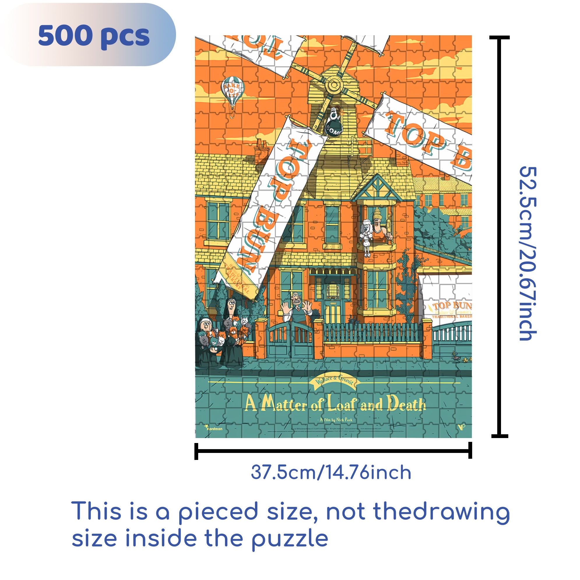 A Matter of Loaf and Death  500pcs/1000pcs Jigsaw Puzzle, Scratch-Resistant, Interactive Family Game & Brain-Boosting DIY Decor, Perfect for Halloween, Christmas & New Year Gifts, Family Puzzle Game