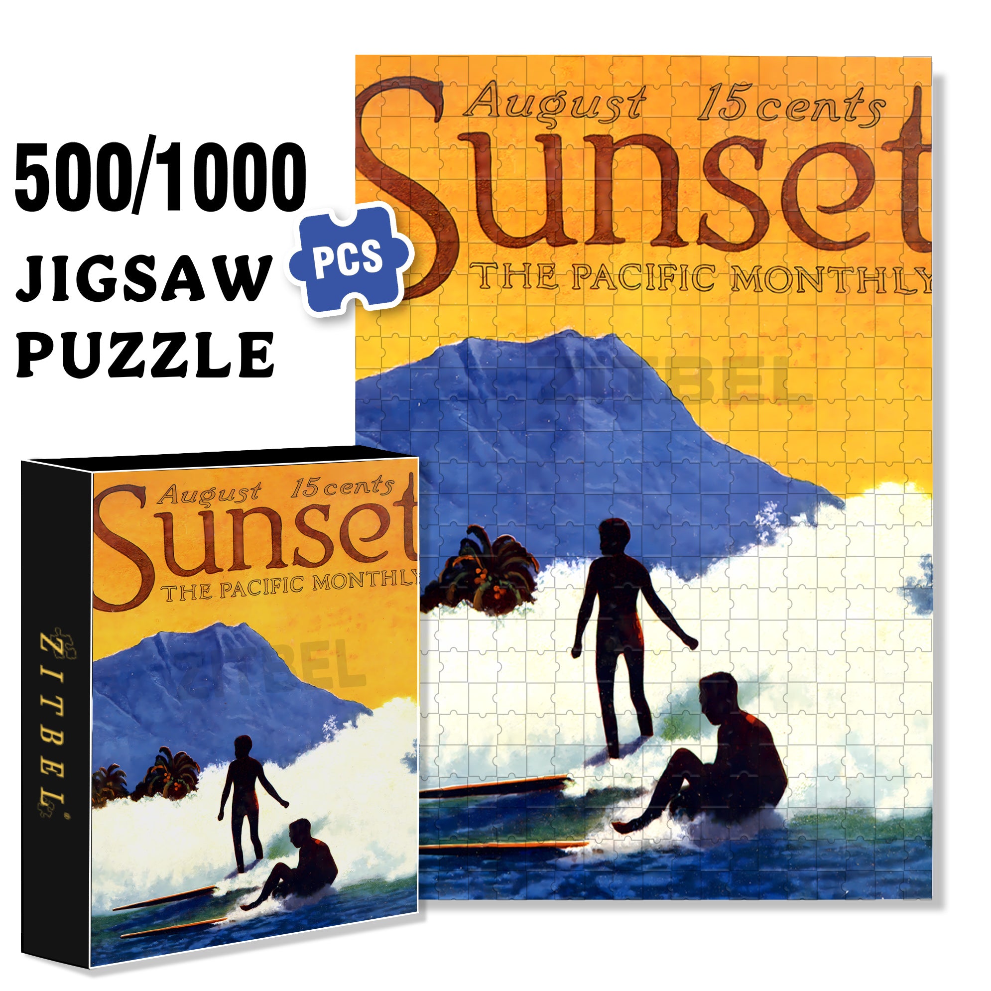 Aloha Land 500pcs/1000pcs Jigsaw Puzzle, Scratch-Resistant, Interactive Family Game & Brain-Boosting DIY Decor, Perfect for Halloween, Christmas & New Year Gifts, Family Puzzle Game