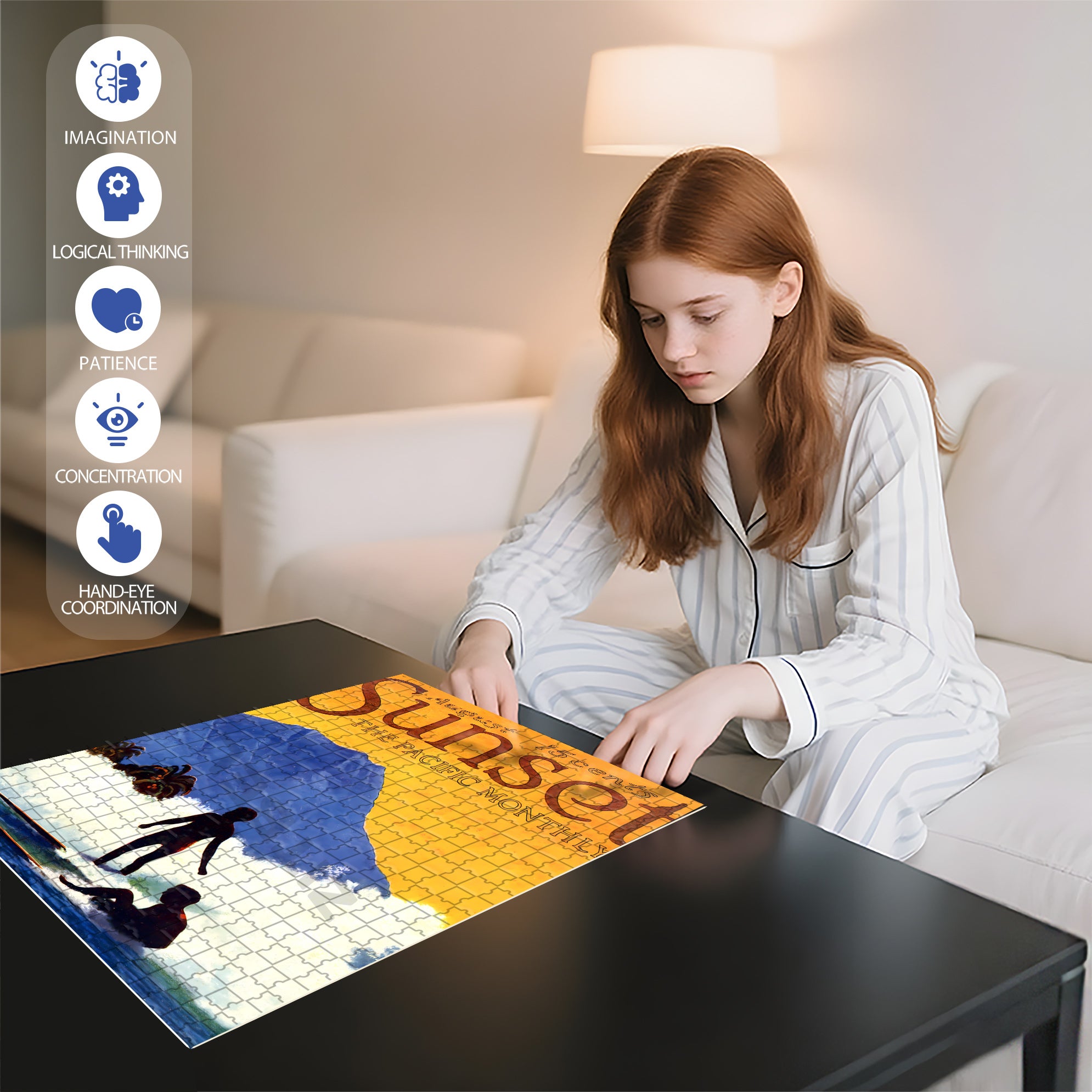 Aloha Land 500pcs/1000pcs Jigsaw Puzzle, Scratch-Resistant, Interactive Family Game & Brain-Boosting DIY Decor, Perfect for Halloween, Christmas & New Year Gifts, Family Puzzle Game