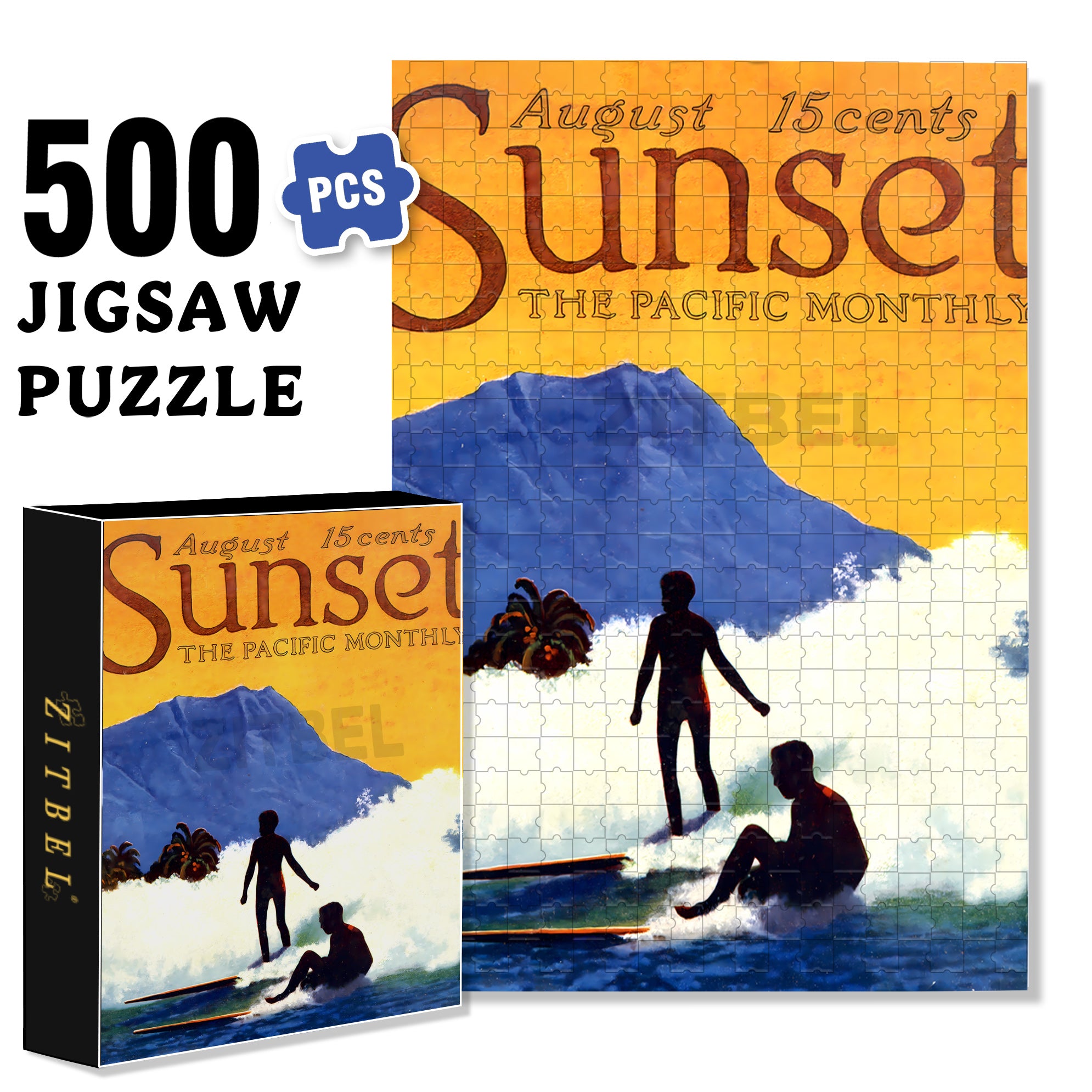 Aloha Land 500pcs/1000pcs Jigsaw Puzzle, Scratch-Resistant, Interactive Family Game & Brain-Boosting DIY Decor, Perfect for Halloween, Christmas & New Year Gifts, Family Puzzle Game