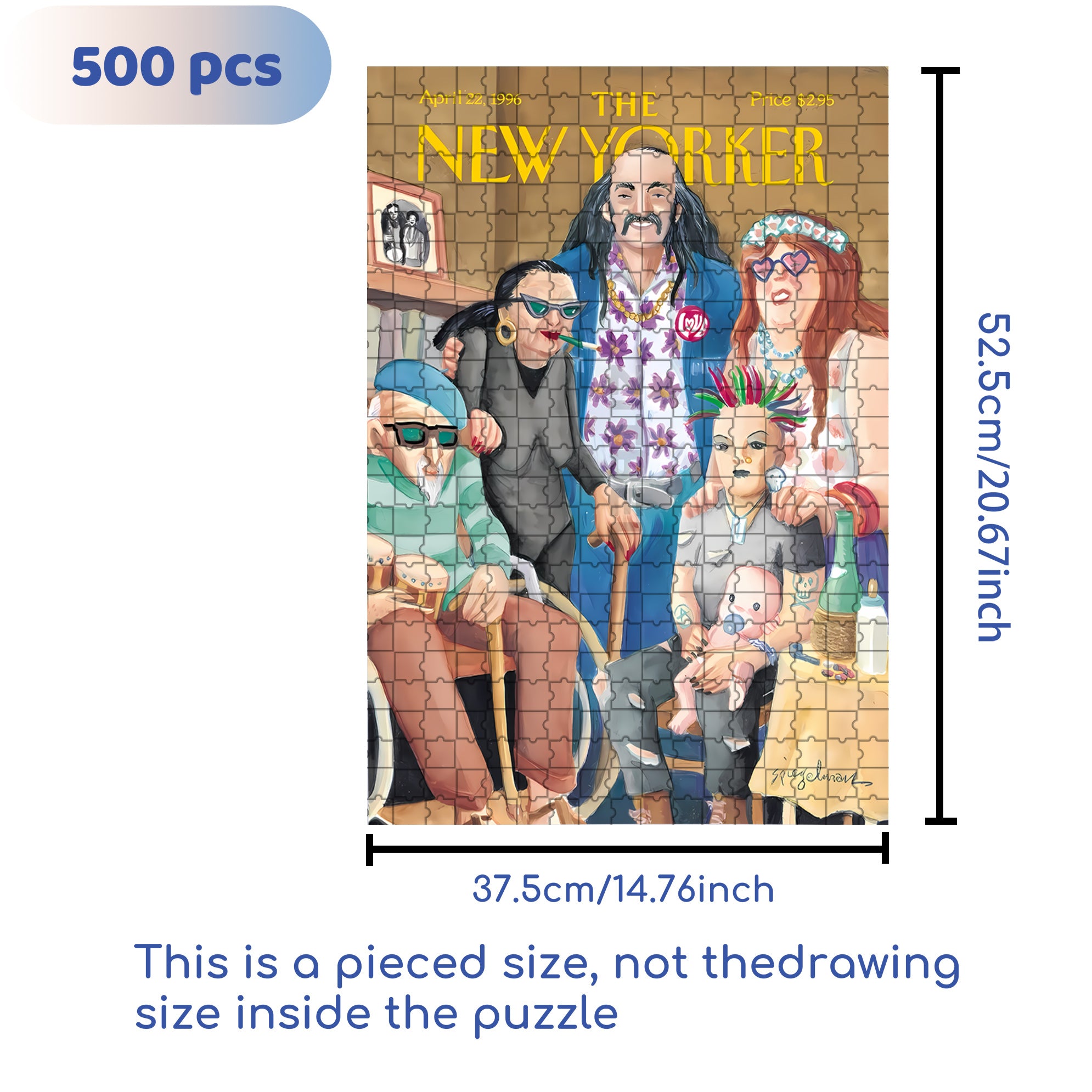 Avant-garde Family 500pcs/1000pcs Jigsaw Puzzle, Scratch-Resistant, Interactive Family Game & Brain-Boosting DIY Decor, Perfect for Halloween, Christmas & New Year Gifts, Family Puzzle Game