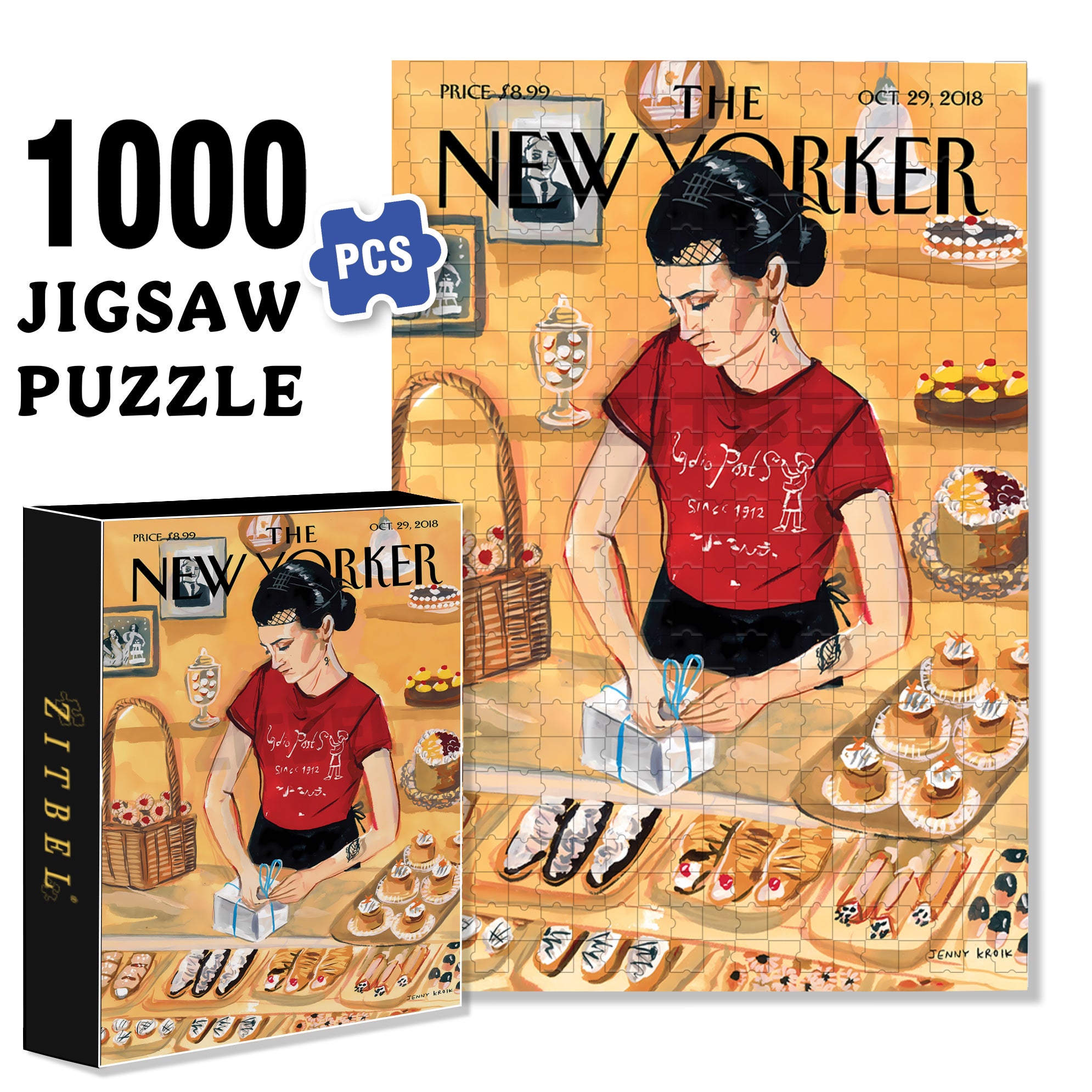 Buy Cake 500pcs/1000pcs Jigsaw Puzzle, Scratch-Resistant, Interactive Family Game & Brain-Boosting DIY Decor, Perfect for Halloween, Christmas & New Year Gifts, Family Puzzle Game