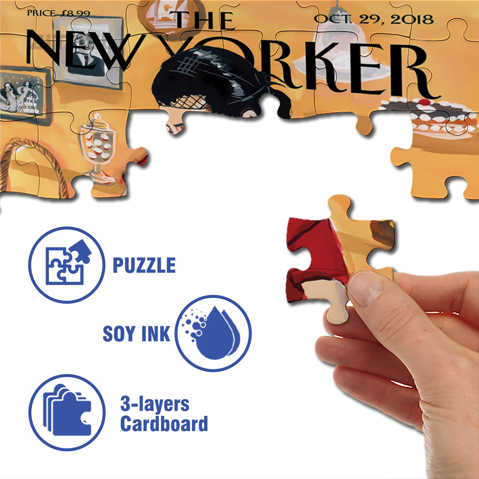 Buy Cake 500pcs/1000pcs Jigsaw Puzzle, Scratch-Resistant, Interactive Family Game & Brain-Boosting DIY Decor, Perfect for Halloween, Christmas & New Year Gifts, Family Puzzle Game