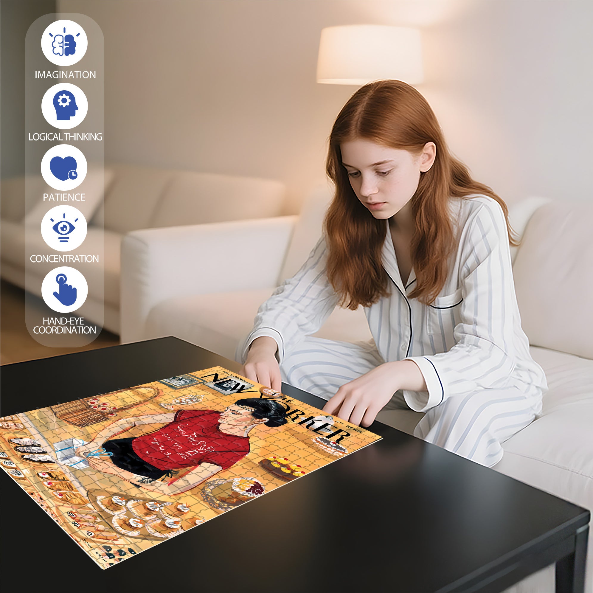 Buy Cake 500pcs/1000pcs Jigsaw Puzzle, Scratch-Resistant, Interactive Family Game & Brain-Boosting DIY Decor, Perfect for Halloween, Christmas & New Year Gifts, Family Puzzle Game