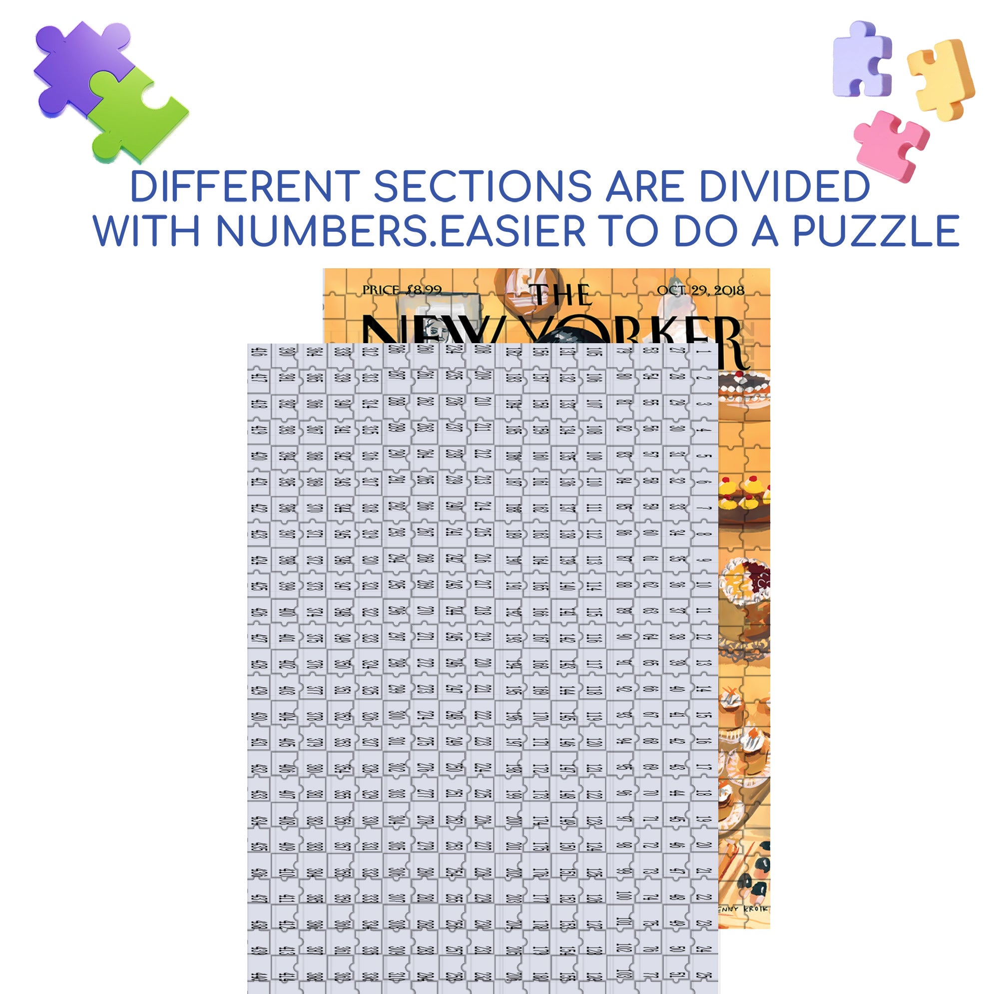 Buy Cake 500pcs/1000pcs Jigsaw Puzzle, Scratch-Resistant, Interactive Family Game & Brain-Boosting DIY Decor, Perfect for Halloween, Christmas & New Year Gifts, Family Puzzle Game