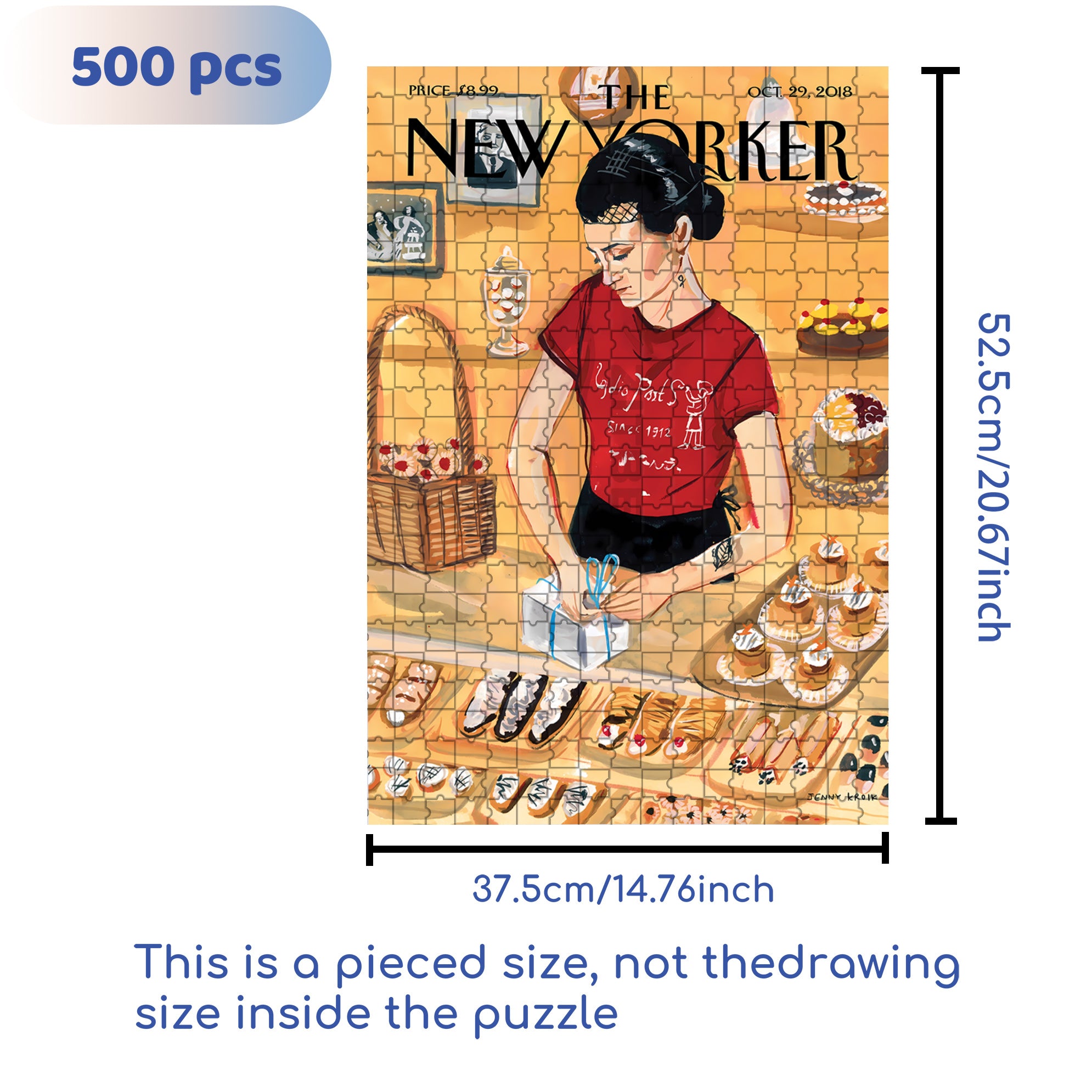 Buy Cake 500pcs/1000pcs Jigsaw Puzzle, Scratch-Resistant, Interactive Family Game & Brain-Boosting DIY Decor, Perfect for Halloween, Christmas & New Year Gifts, Family Puzzle Game