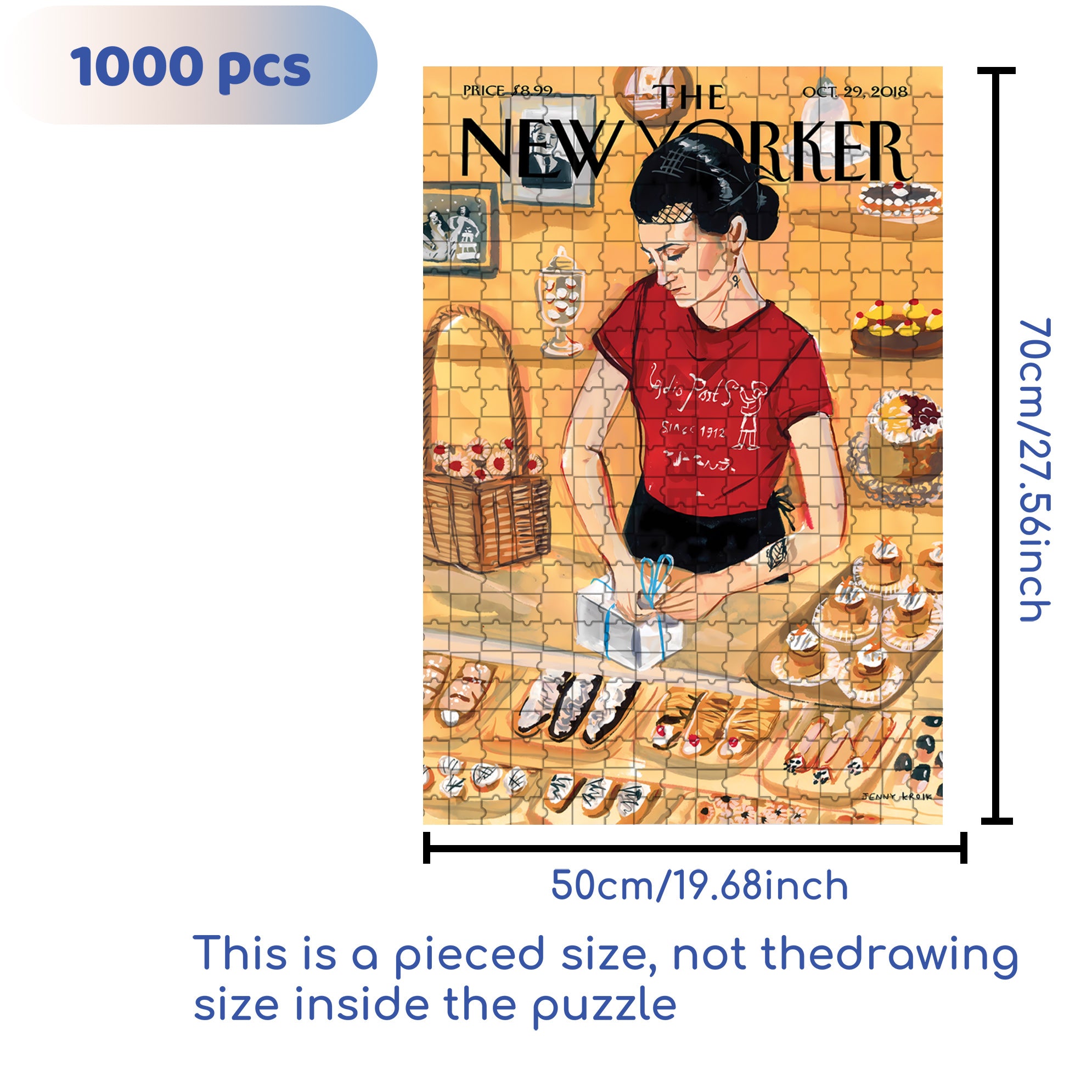 Buy Cake 500pcs/1000pcs Jigsaw Puzzle, Scratch-Resistant, Interactive Family Game & Brain-Boosting DIY Decor, Perfect for Halloween, Christmas & New Year Gifts, Family Puzzle Game