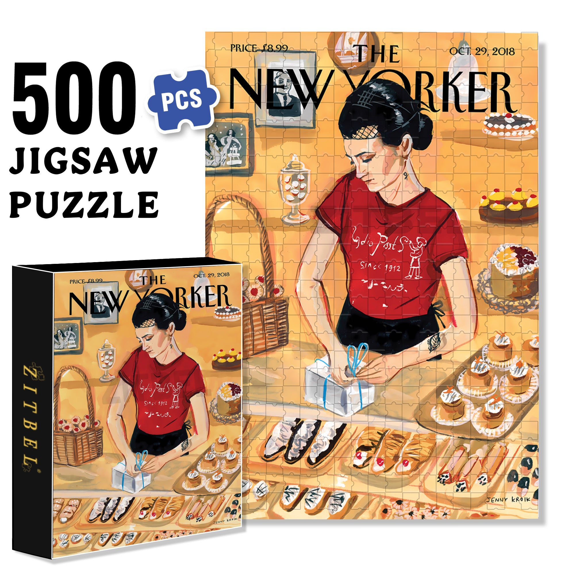 Buy Cake 500pcs/1000pcs Jigsaw Puzzle, Scratch-Resistant, Interactive Family Game & Brain-Boosting DIY Decor, Perfect for Halloween, Christmas & New Year Gifts, Family Puzzle Game