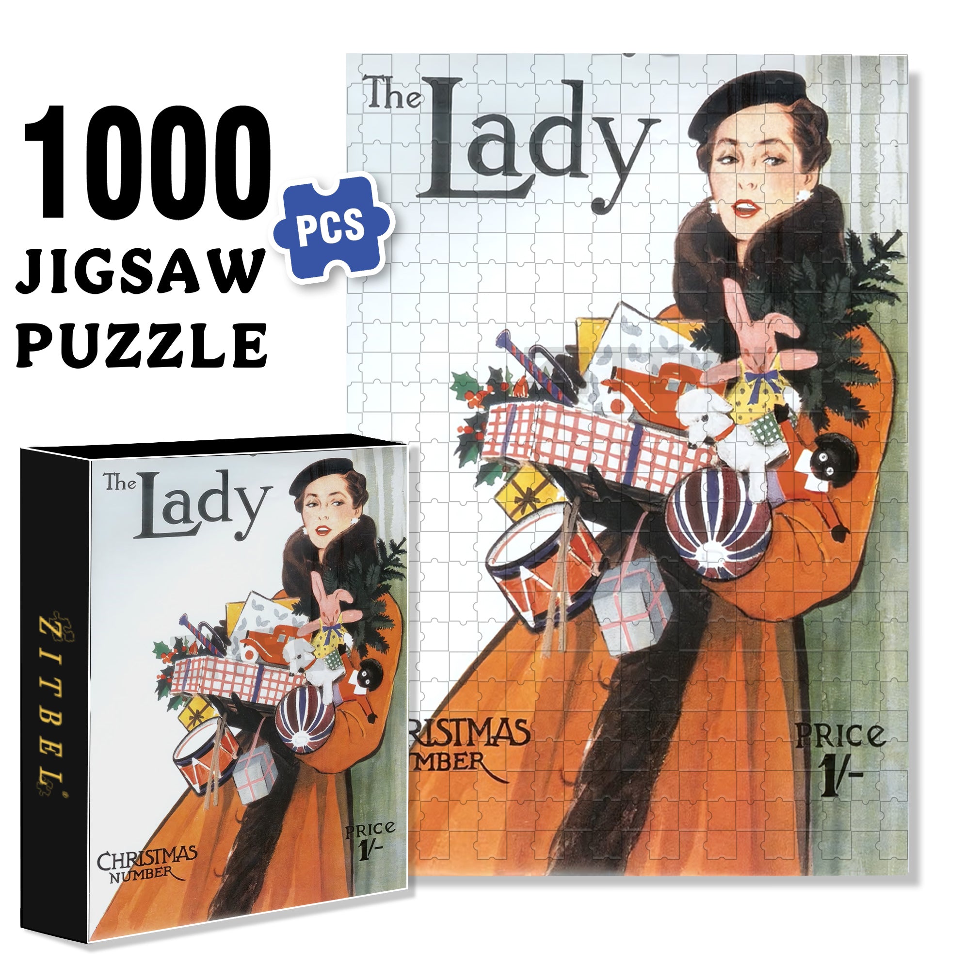Circa Mid 1950s 500pcs/1000pcs Jigsaw Puzzle, Scratch-Resistant, Interactive Family Game & Brain-Boosting DIY Decor, Perfect for Halloween, Christmas & New Year Gifts, Family Puzzle Game
