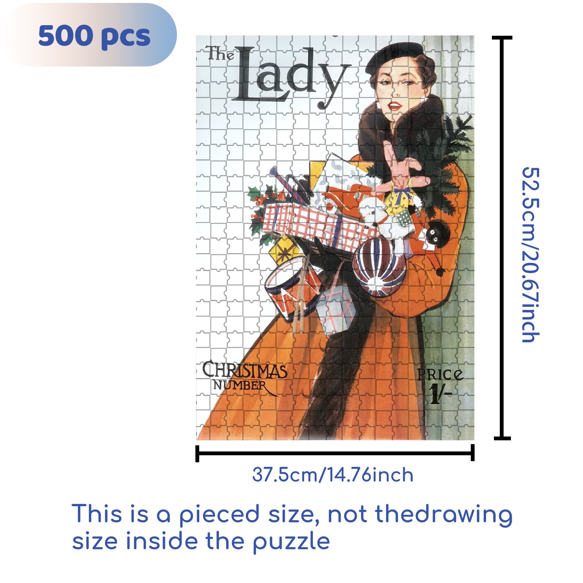 Circa Mid 1950s 500pcs/1000pcs Jigsaw Puzzle, Scratch-Resistant, Interactive Family Game & Brain-Boosting DIY Decor, Perfect for Halloween, Christmas & New Year Gifts, Family Puzzle Game