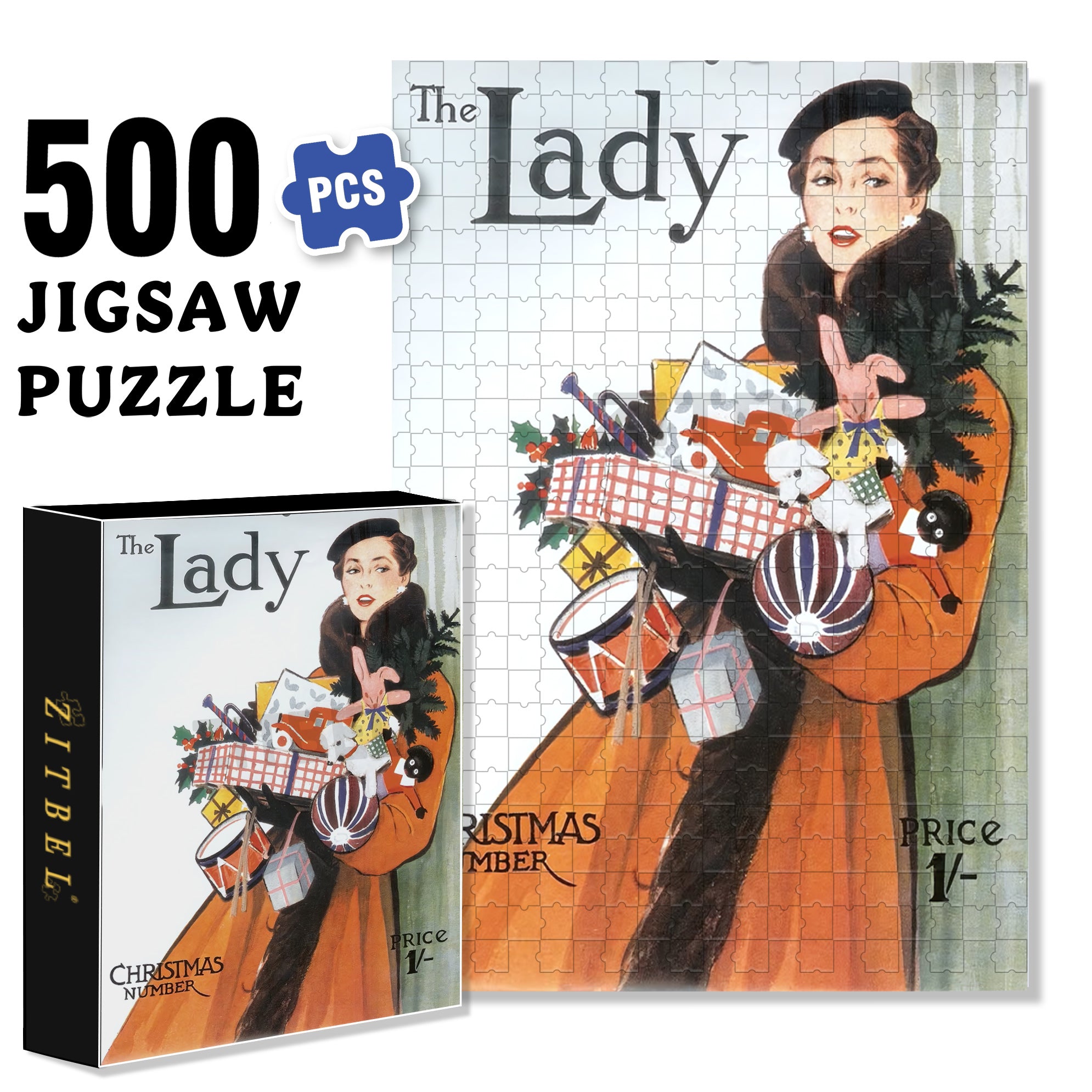 Circa Mid 1950s 500pcs/1000pcs Jigsaw Puzzle, Scratch-Resistant, Interactive Family Game & Brain-Boosting DIY Decor, Perfect for Halloween, Christmas & New Year Gifts, Family Puzzle Game