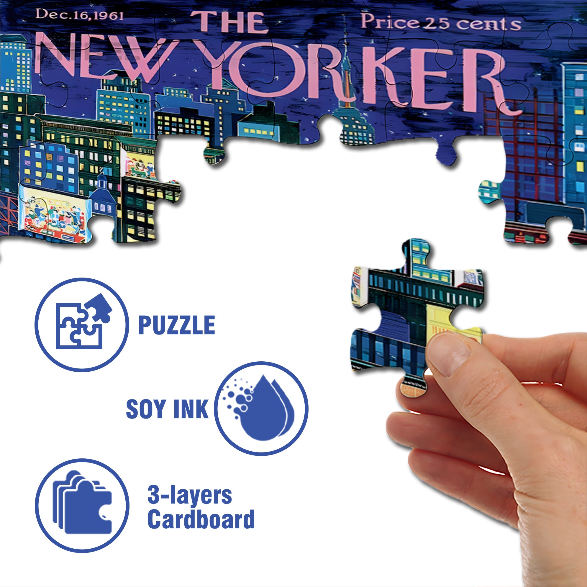 City Advent Calendar 500pcs/1000pcs Jigsaw Puzzle, Scratch-Resistant, Interactive Family Game & Brain-Boosting DIY Decor, Perfect for Halloween, Christmas & New Year Gifts, Family Puzzle Game