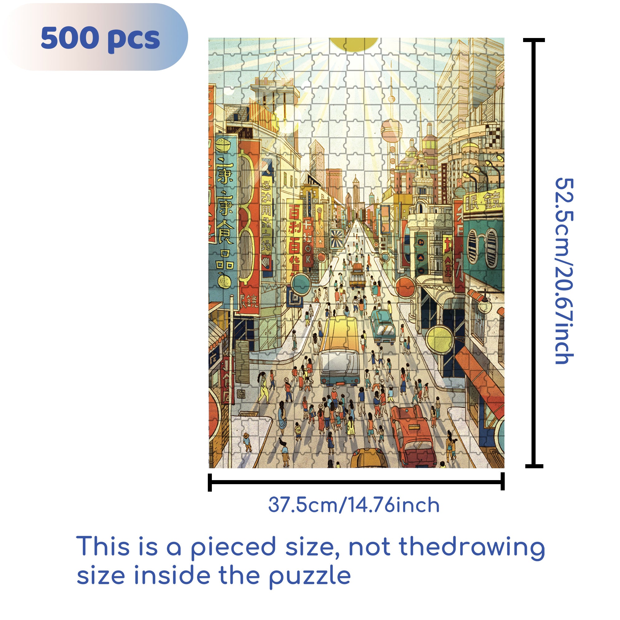 City Prayer 500pcs/1000pcs Jigsaw Puzzle, Scratch-Resistant, Interactive Family Game & Brain-Boosting DIY Decor, Perfect for Halloween, Christmas & New Year Gifts, Family Puzzle Game