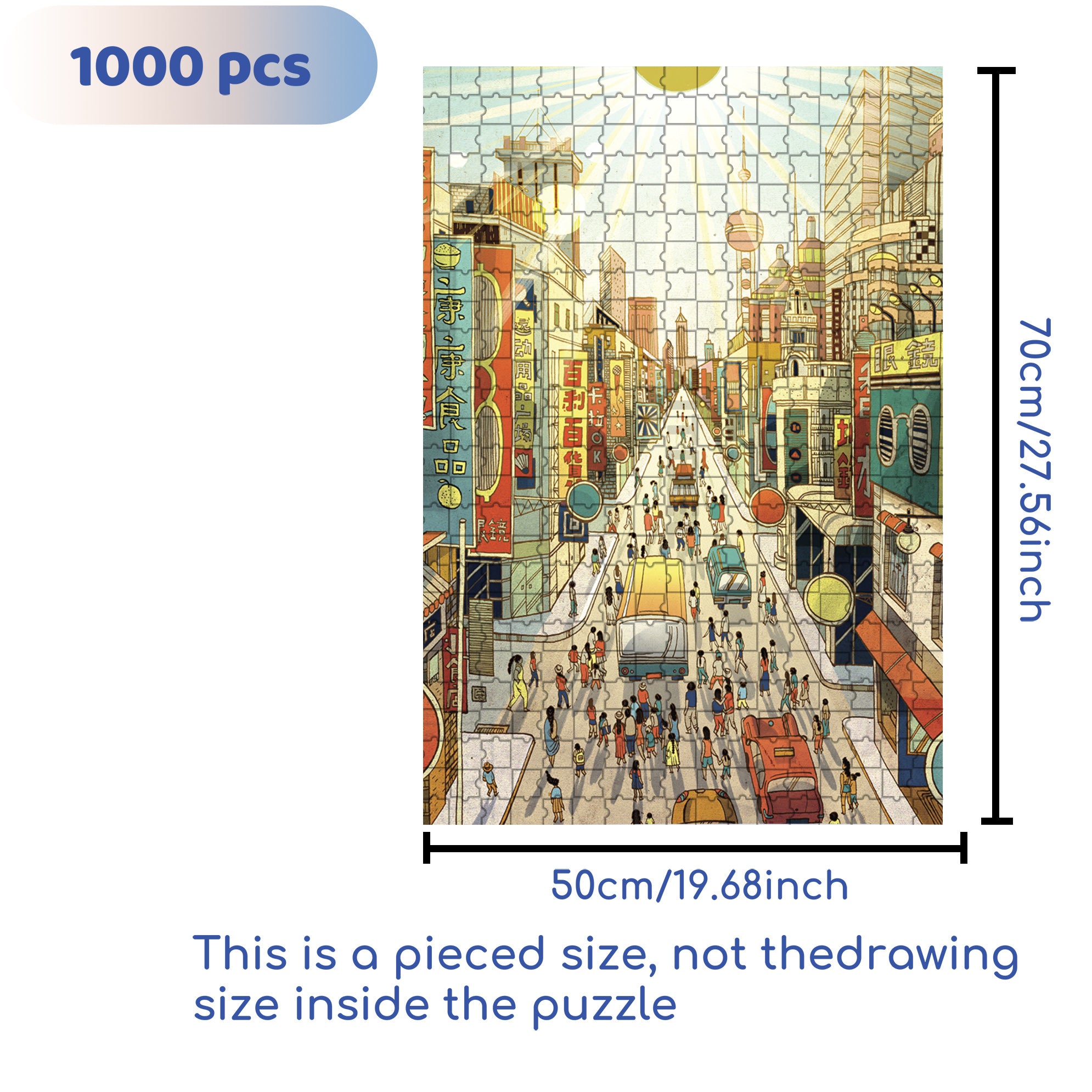 City Prayer 500pcs/1000pcs Jigsaw Puzzle, Scratch-Resistant, Interactive Family Game & Brain-Boosting DIY Decor, Perfect for Halloween, Christmas & New Year Gifts, Family Puzzle Game