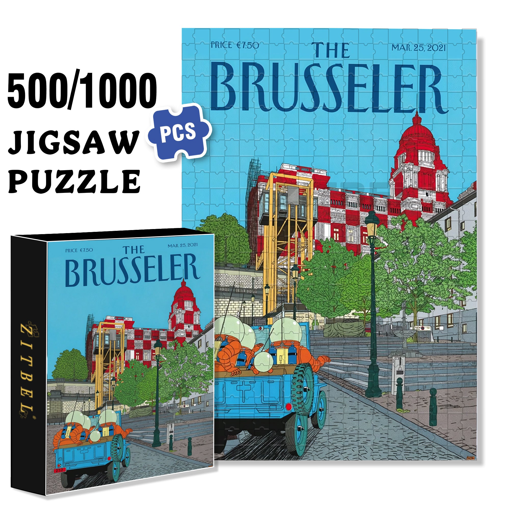 Clear 500pcs/1000pcs Jigsaw Puzzle, Scratch-Resistant, Interactive Family Game & Brain-Boosting DIY Decor, Perfect for Halloween, Christmas & New Year Gifts, Family Puzzle Game