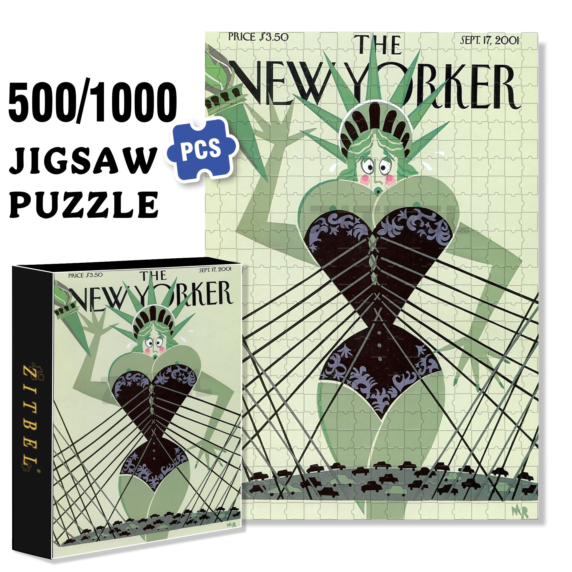 Corset 500pcs/1000pcs Jigsaw Puzzle, Scratch-Resistant, Interactive Family Game & Brain-Boosting DIY Decor, Perfect for Halloween, Christmas & New Year Gifts, Family Puzzle Game