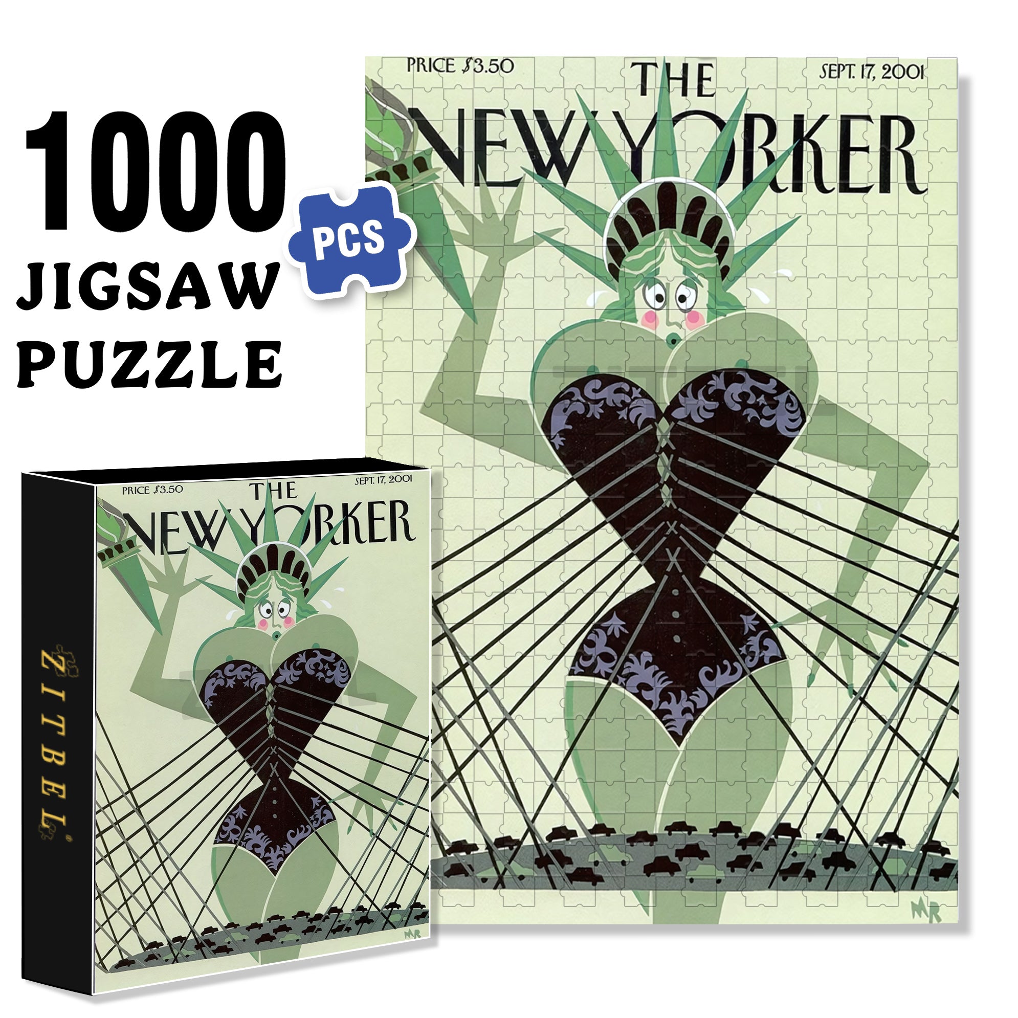 Corset 500pcs/1000pcs Jigsaw Puzzle, Scratch-Resistant, Interactive Family Game & Brain-Boosting DIY Decor, Perfect for Halloween, Christmas & New Year Gifts, Family Puzzle Game