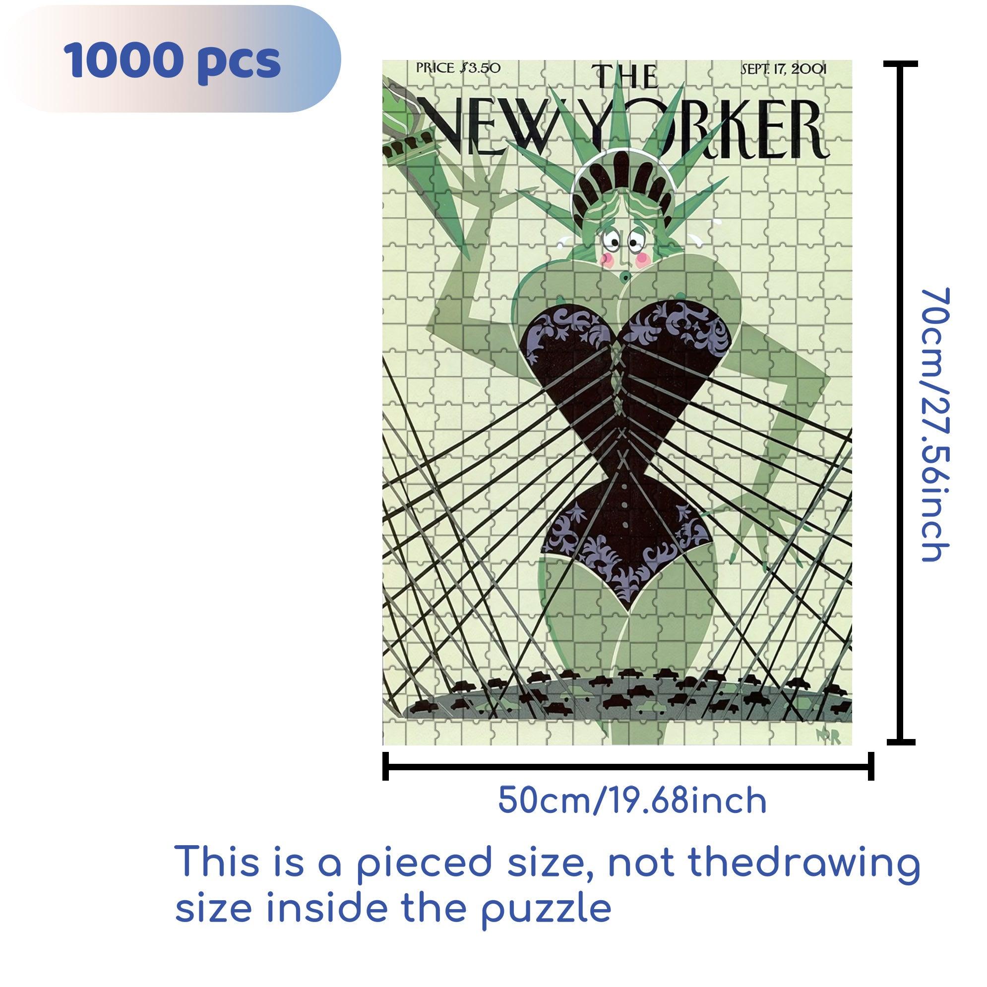 Corset 500pcs/1000pcs Jigsaw Puzzle, Scratch-Resistant, Interactive Family Game & Brain-Boosting DIY Decor, Perfect for Halloween, Christmas & New Year Gifts, Family Puzzle Game