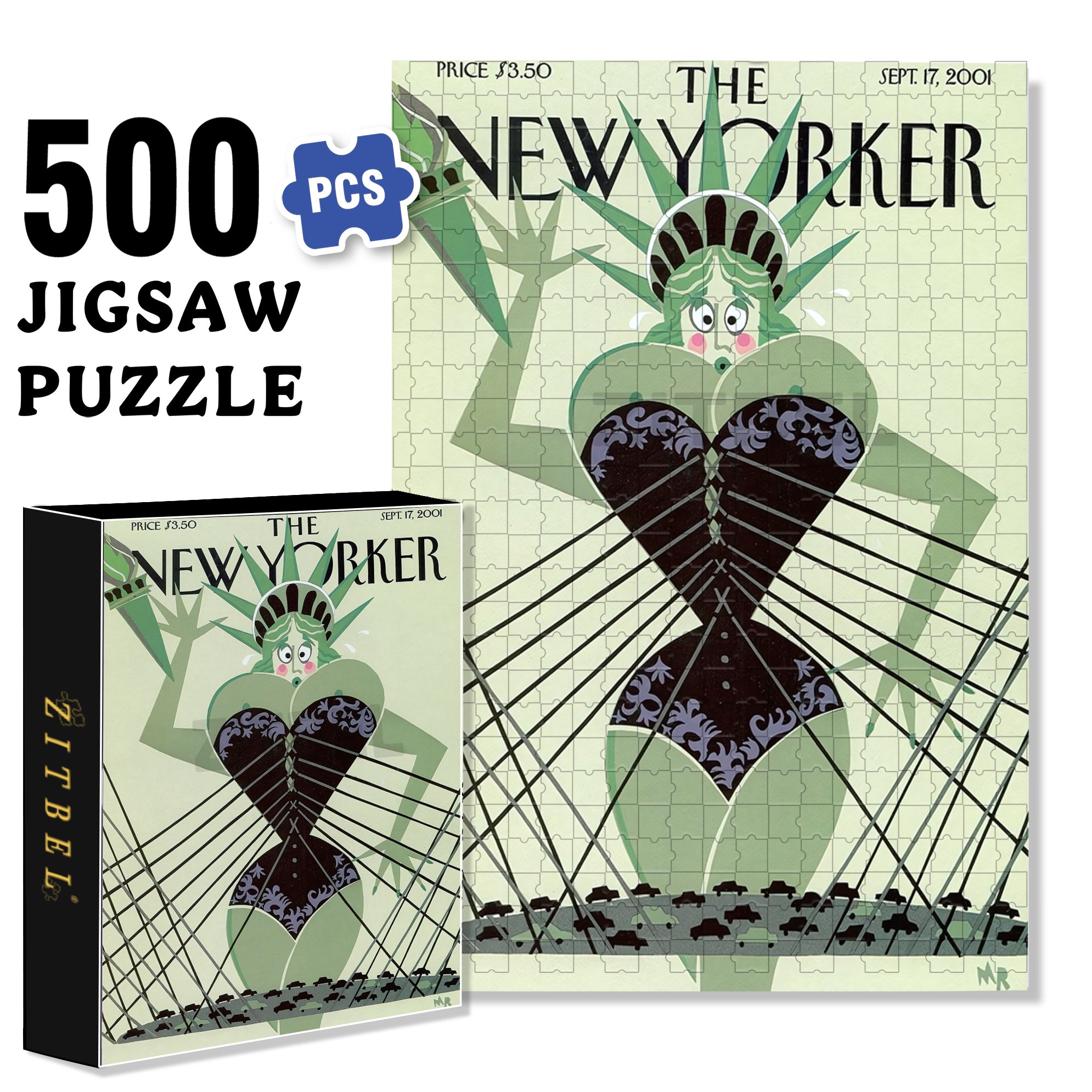 Corset 500pcs/1000pcs Jigsaw Puzzle, Scratch-Resistant, Interactive Family Game & Brain-Boosting DIY Decor, Perfect for Halloween, Christmas & New Year Gifts, Family Puzzle Game