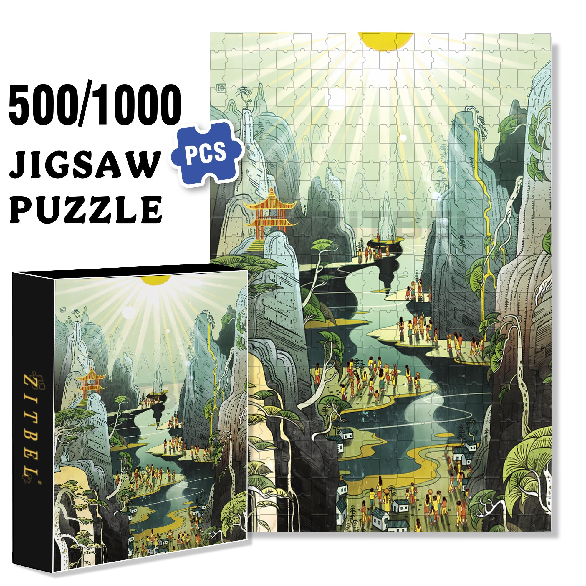 Country Prayer 500pcs/1000pcs Jigsaw Puzzle, Scratch-Resistant, Interactive Family Game & Brain-Boosting DIY Decor, Perfect for Halloween, Christmas & New Year Gifts, Family Puzzle Game