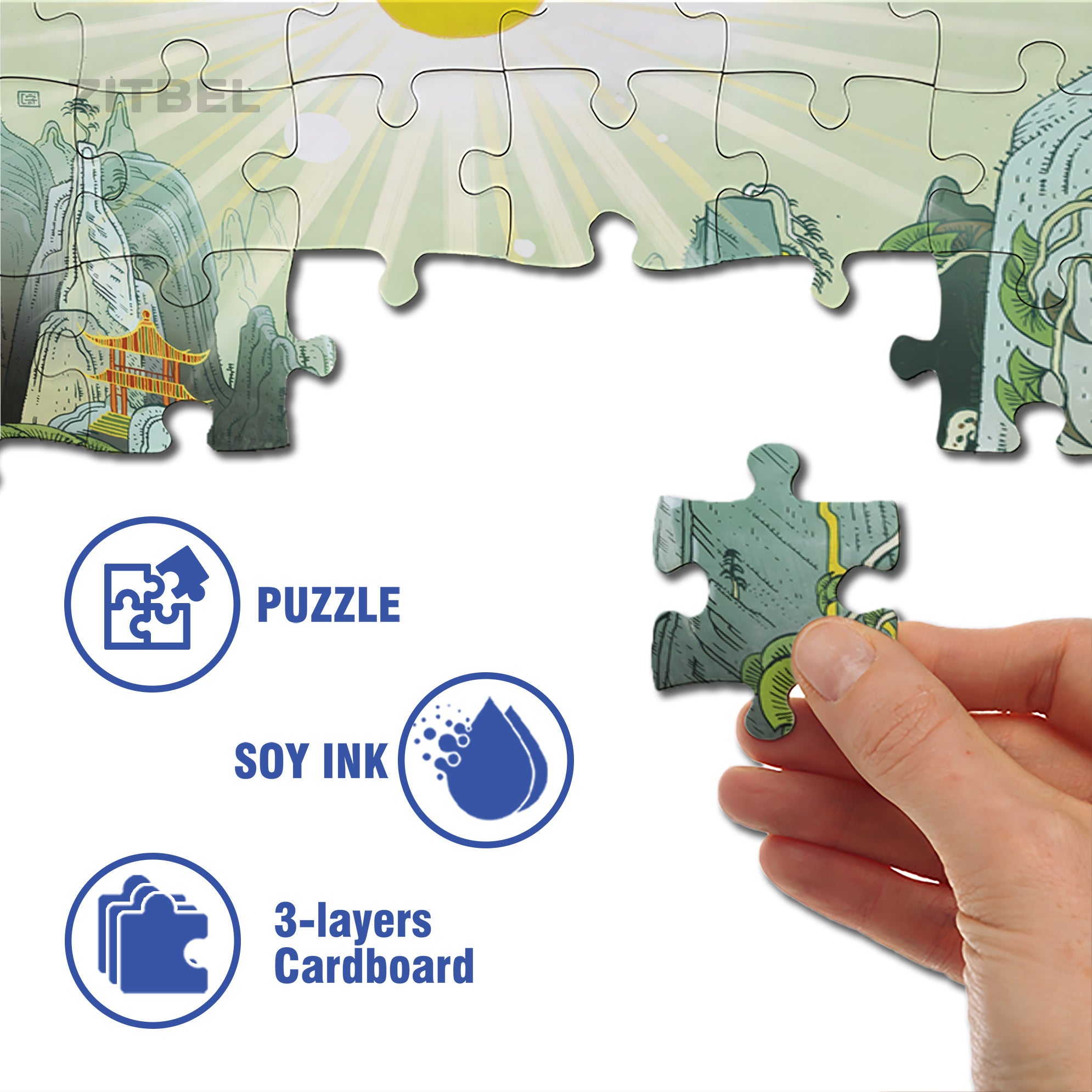 Country Prayer 500pcs/1000pcs Jigsaw Puzzle, Scratch-Resistant, Interactive Family Game & Brain-Boosting DIY Decor, Perfect for Halloween, Christmas & New Year Gifts, Family Puzzle Game