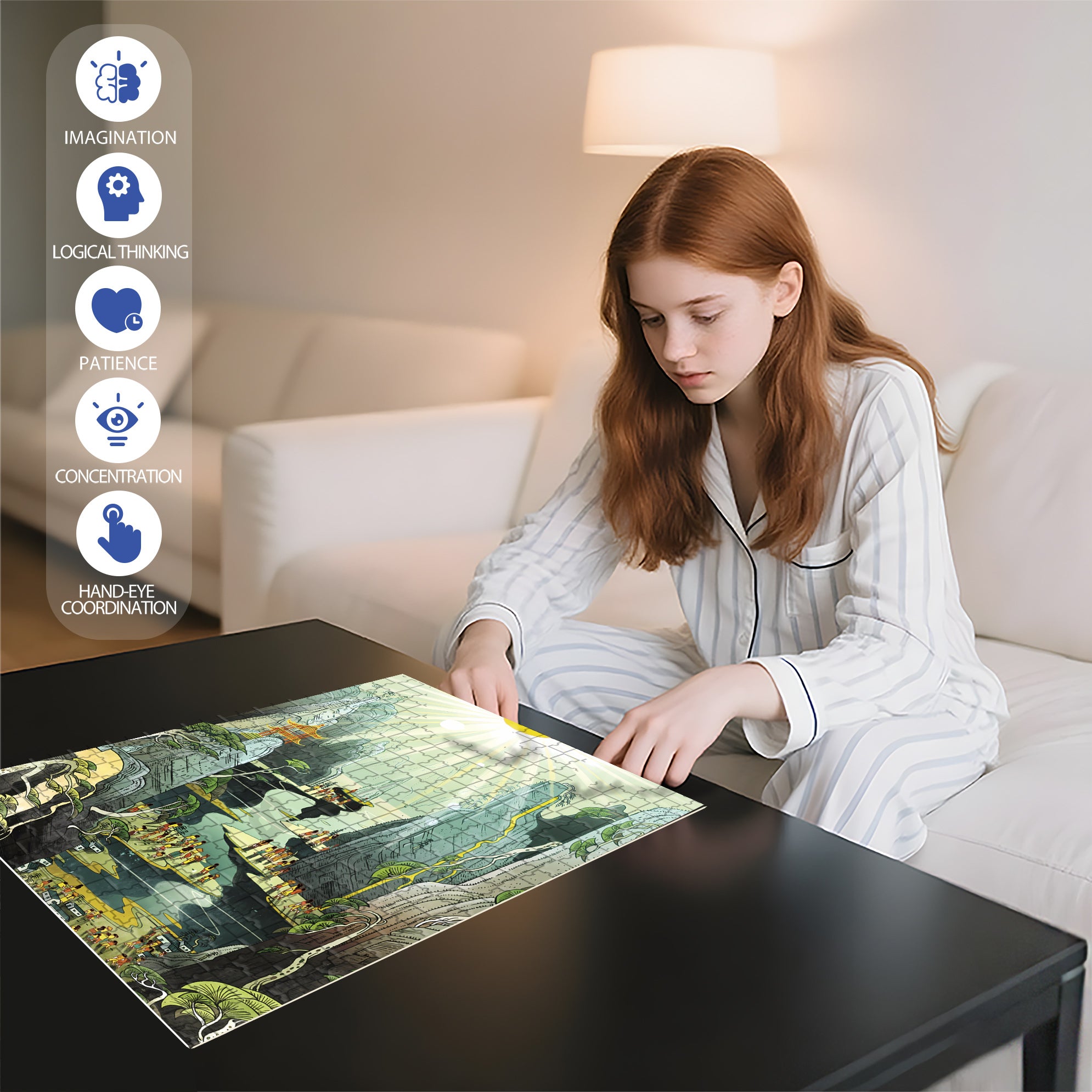 Country Prayer 500pcs/1000pcs Jigsaw Puzzle, Scratch-Resistant, Interactive Family Game & Brain-Boosting DIY Decor, Perfect for Halloween, Christmas & New Year Gifts, Family Puzzle Game