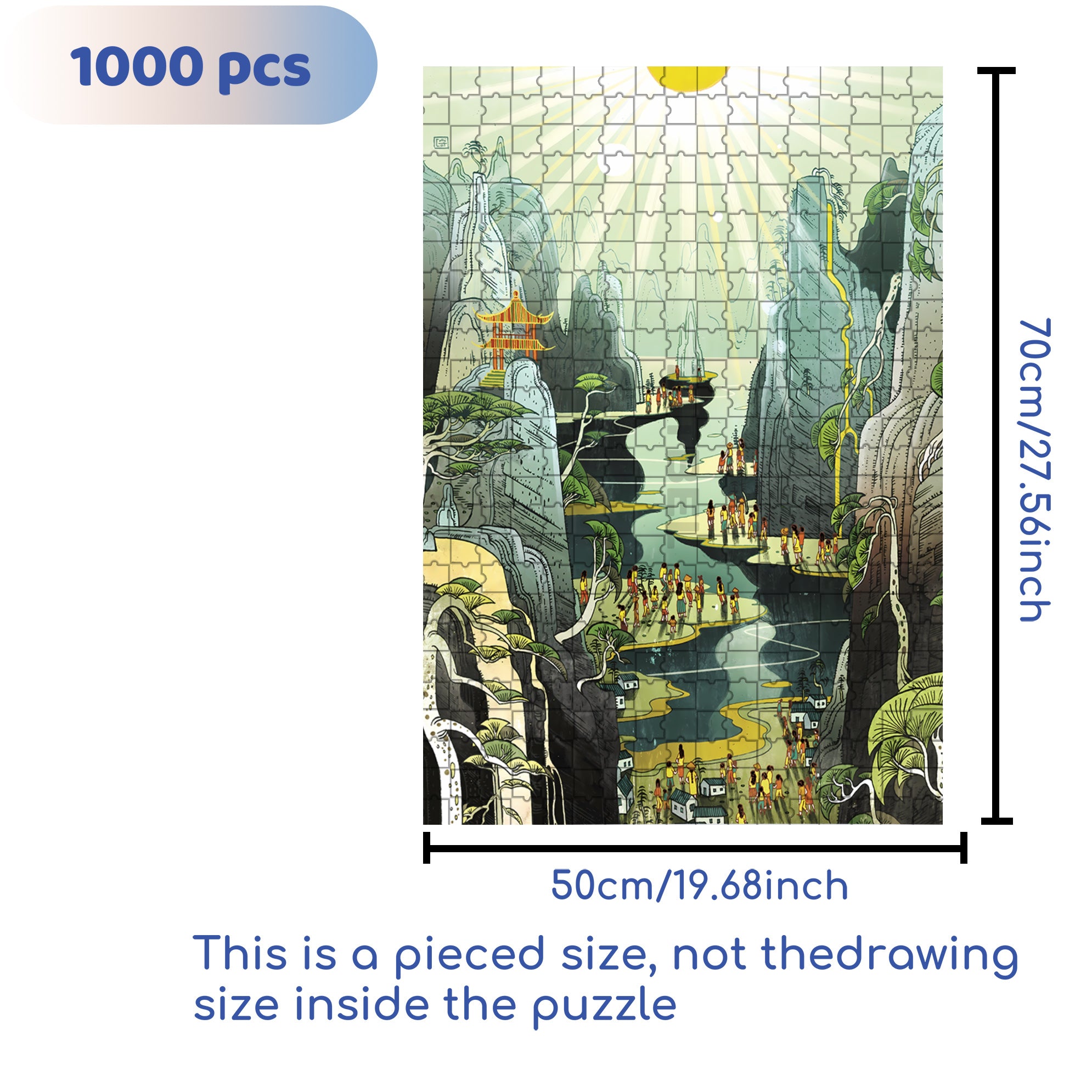 Country Prayer 500pcs/1000pcs Jigsaw Puzzle, Scratch-Resistant, Interactive Family Game & Brain-Boosting DIY Decor, Perfect for Halloween, Christmas & New Year Gifts, Family Puzzle Game