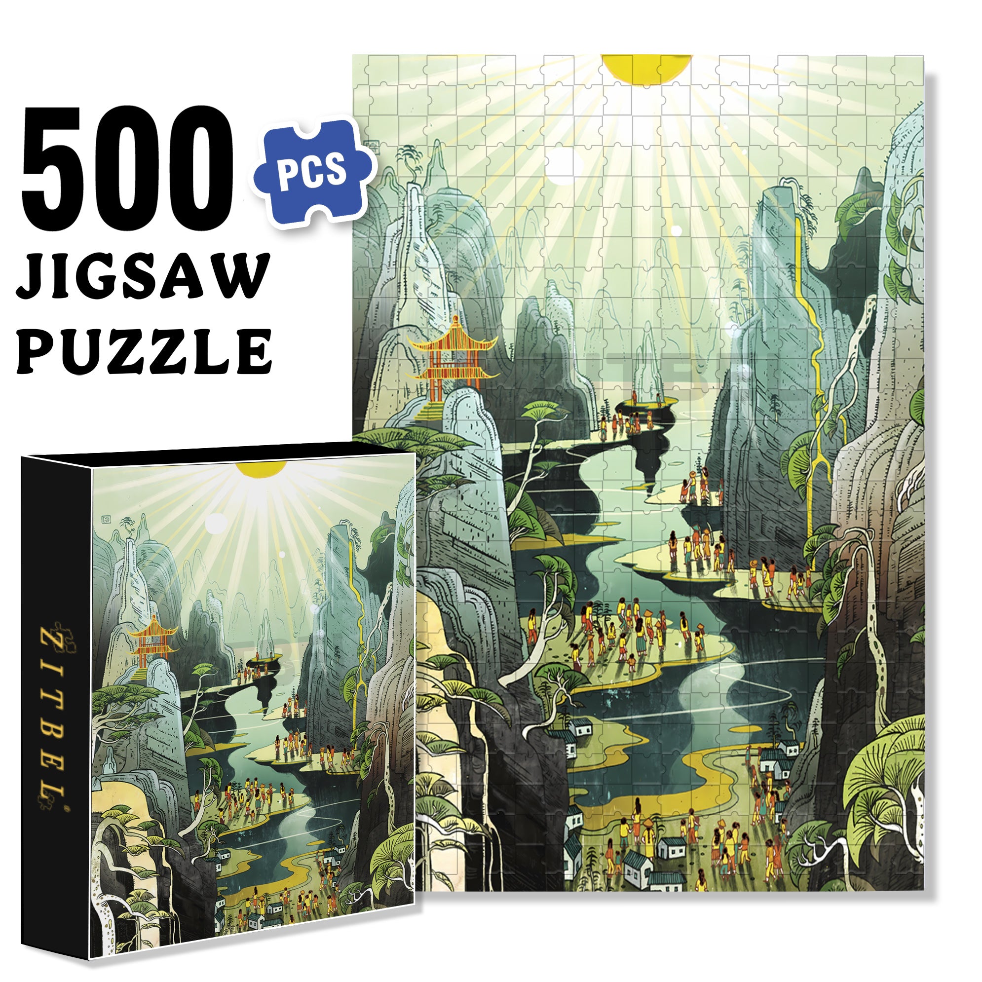 Country Prayer 500pcs/1000pcs Jigsaw Puzzle, Scratch-Resistant, Interactive Family Game & Brain-Boosting DIY Decor, Perfect for Halloween, Christmas & New Year Gifts, Family Puzzle Game