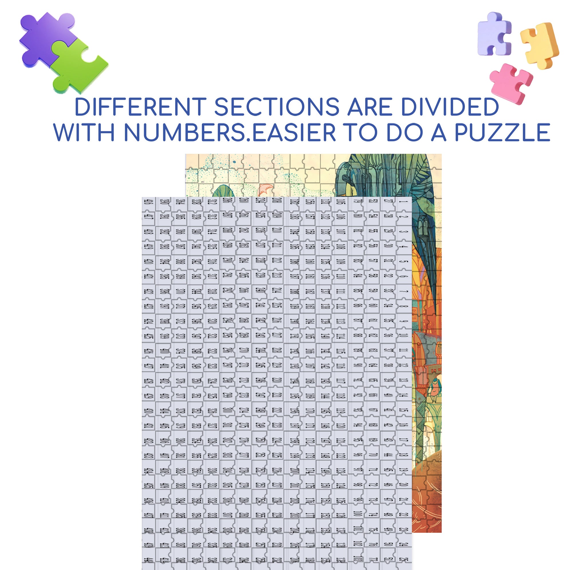 Crossing Borders 500pcs/1000pcs Jigsaw Puzzle, Scratch-Resistant, Interactive Family Game & Brain-Boosting DIY Decor, Perfect for Halloween, Christmas & New Year Gifts, Family Puzzle Game