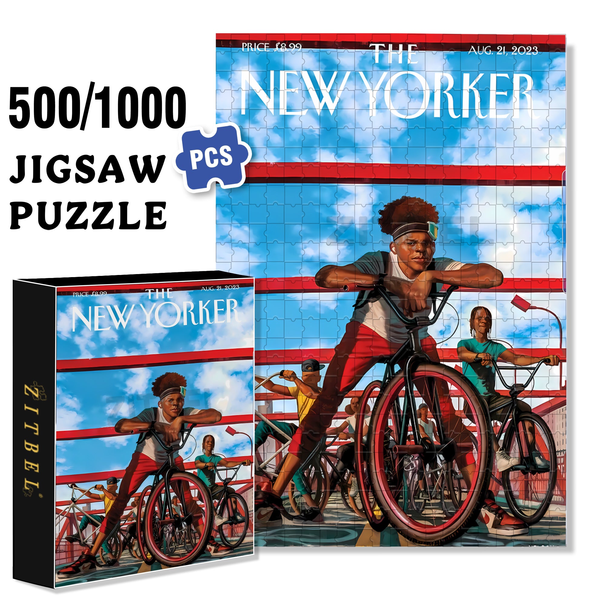 Cycling Enthusiasts 500pcs/1000pcs Jigsaw Puzzle, Scratch-Resistant, Interactive Family Game & Brain-Boosting DIY Decor, Perfect for Halloween, Christmas & New Year Gifts, Family Puzzle Game