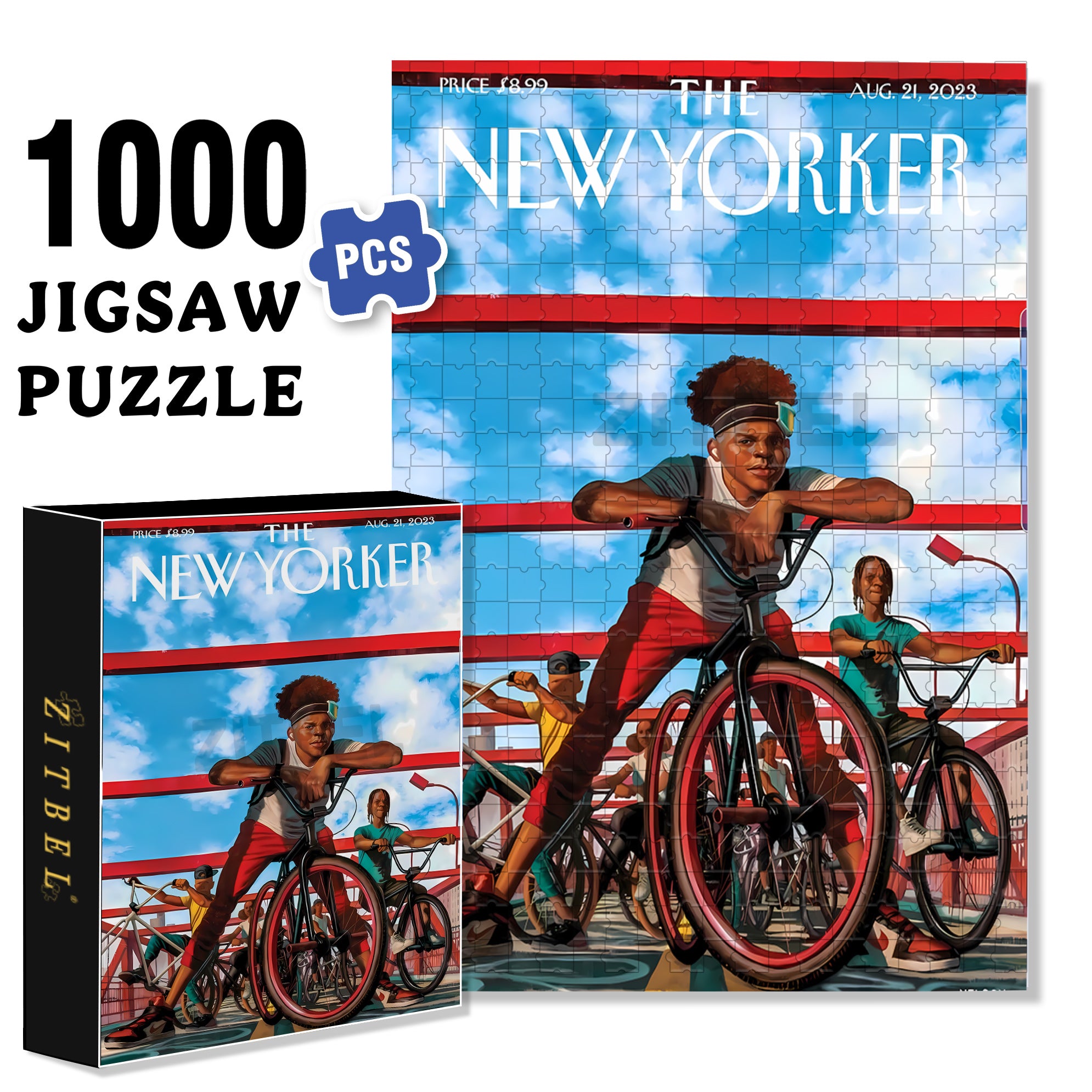 Cycling Enthusiasts 500pcs/1000pcs Jigsaw Puzzle, Scratch-Resistant, Interactive Family Game & Brain-Boosting DIY Decor, Perfect for Halloween, Christmas & New Year Gifts, Family Puzzle Game