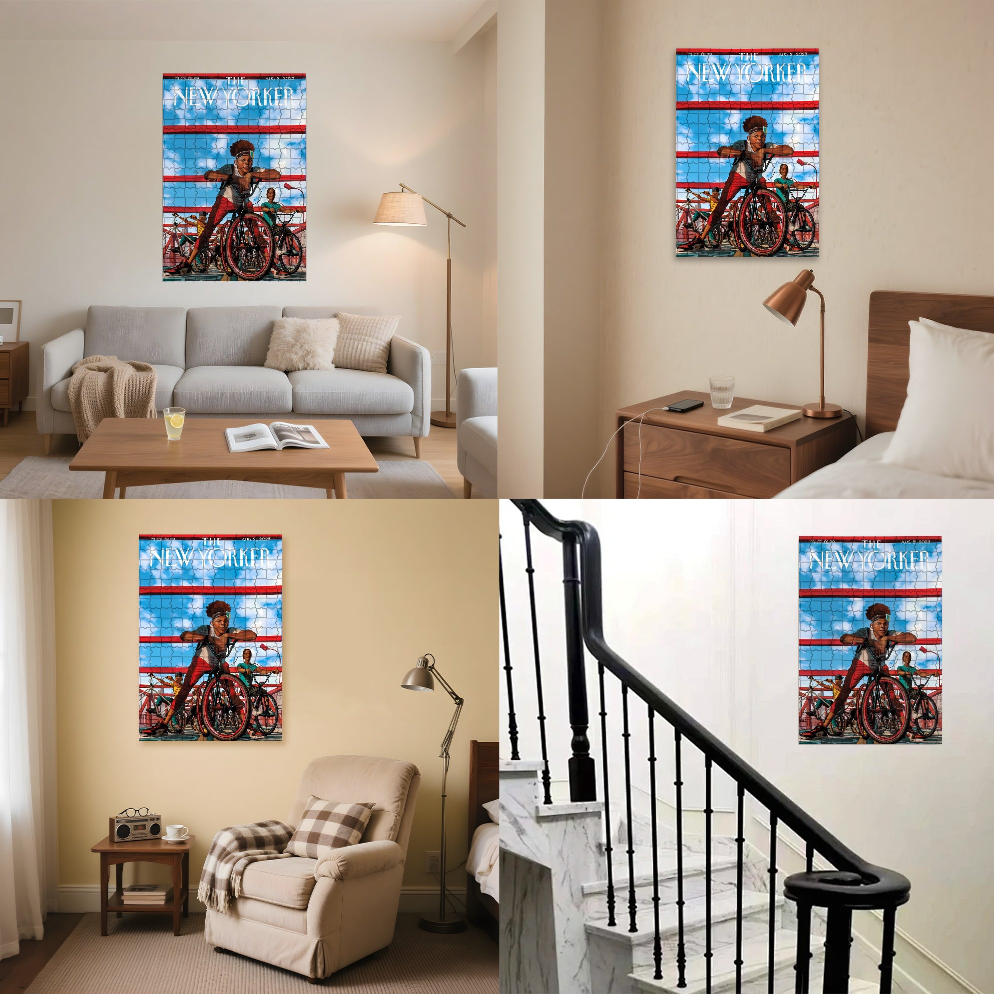 Cycling Enthusiasts 500pcs/1000pcs Jigsaw Puzzle, Scratch-Resistant, Interactive Family Game & Brain-Boosting DIY Decor, Perfect for Halloween, Christmas & New Year Gifts, Family Puzzle Game