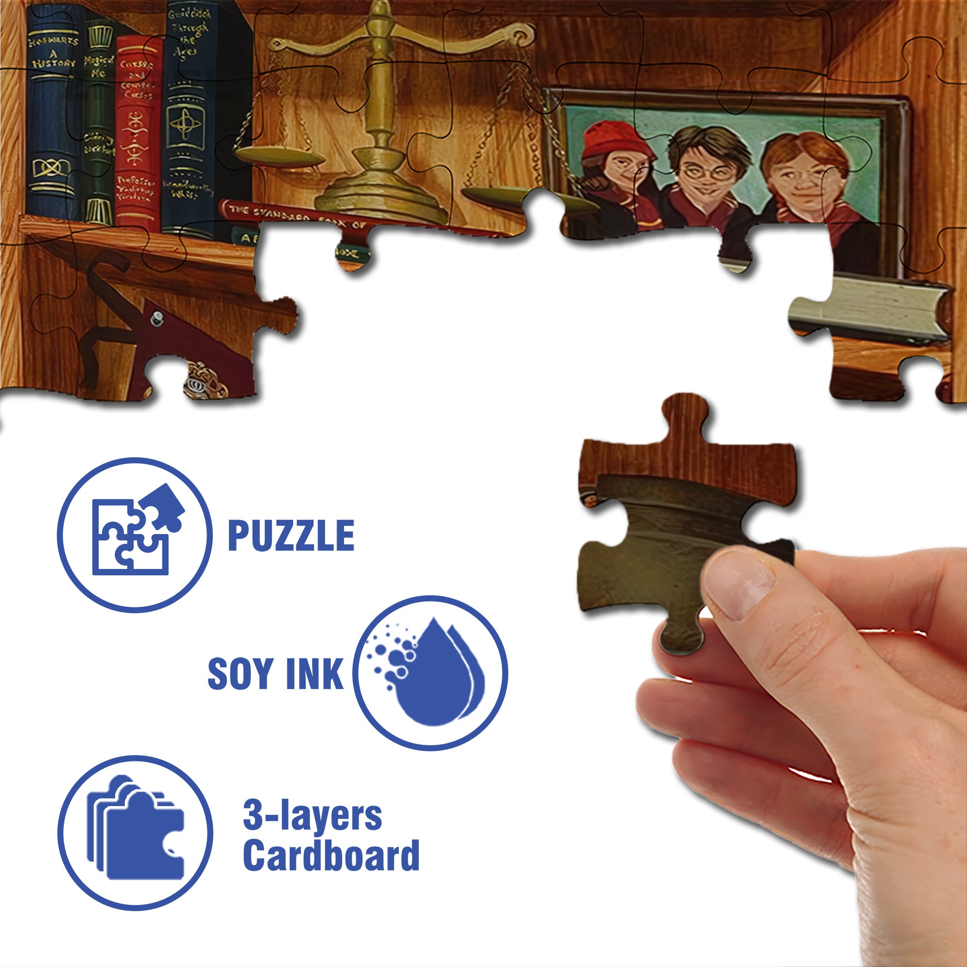 Fanatical Fans 500pcs/1000pcs Jigsaw Puzzle, Scratch-Resistant, Interactive Family Game & Brain-Boosting DIY Decor, Perfect for Halloween, Christmas & New Year Gifts, Family Puzzle Game