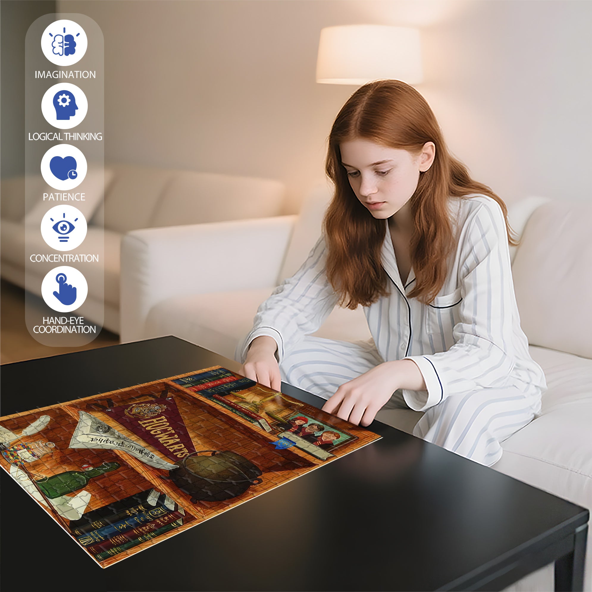 Fanatical Fans 500pcs/1000pcs Jigsaw Puzzle, Scratch-Resistant, Interactive Family Game & Brain-Boosting DIY Decor, Perfect for Halloween, Christmas & New Year Gifts, Family Puzzle Game
