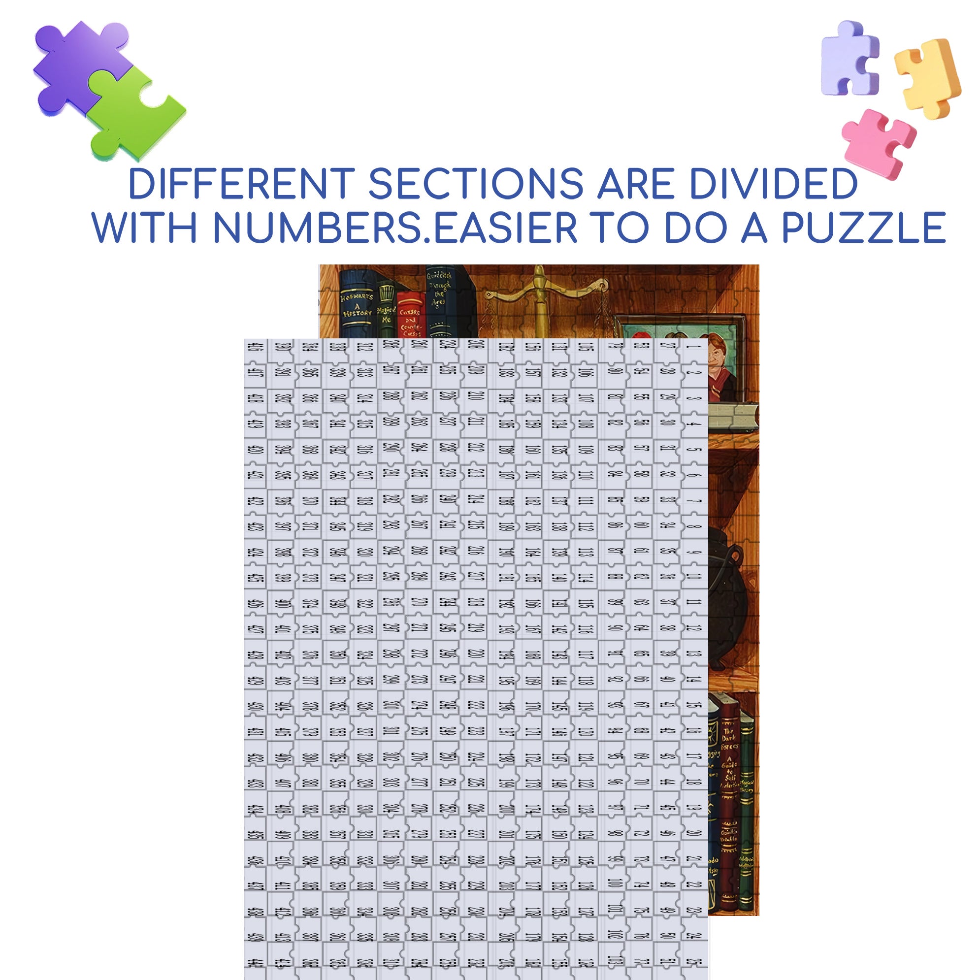 Fanatical Fans 500pcs/1000pcs Jigsaw Puzzle, Scratch-Resistant, Interactive Family Game & Brain-Boosting DIY Decor, Perfect for Halloween, Christmas & New Year Gifts, Family Puzzle Game