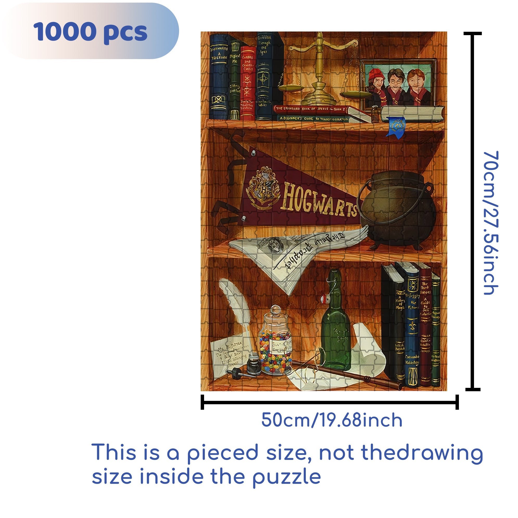 Fanatical Fans 500pcs/1000pcs Jigsaw Puzzle, Scratch-Resistant, Interactive Family Game & Brain-Boosting DIY Decor, Perfect for Halloween, Christmas & New Year Gifts, Family Puzzle Game